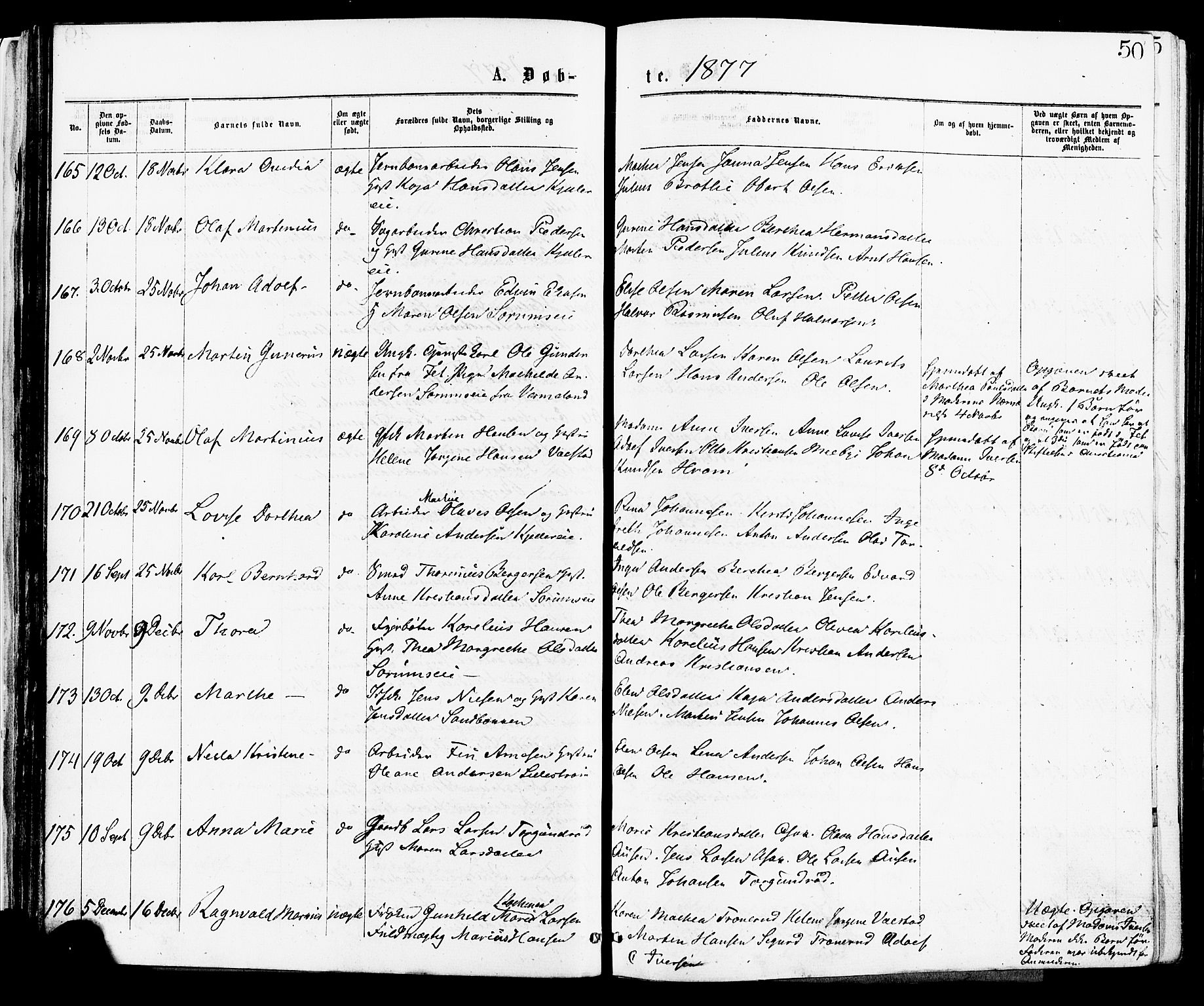 Skedsmo prestekontor Kirkebøker, AV/SAO-A-10033a/F/Fa/L0012: Parish register (official) no. I 12, 1876-1883, p. 50