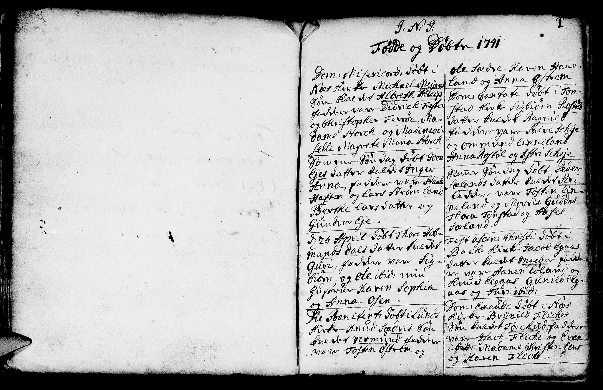 Lund sokneprestkontor, SAST/A-101809/S06/L0002: Parish register (official) no. A 2, 1738-1760, p. 1