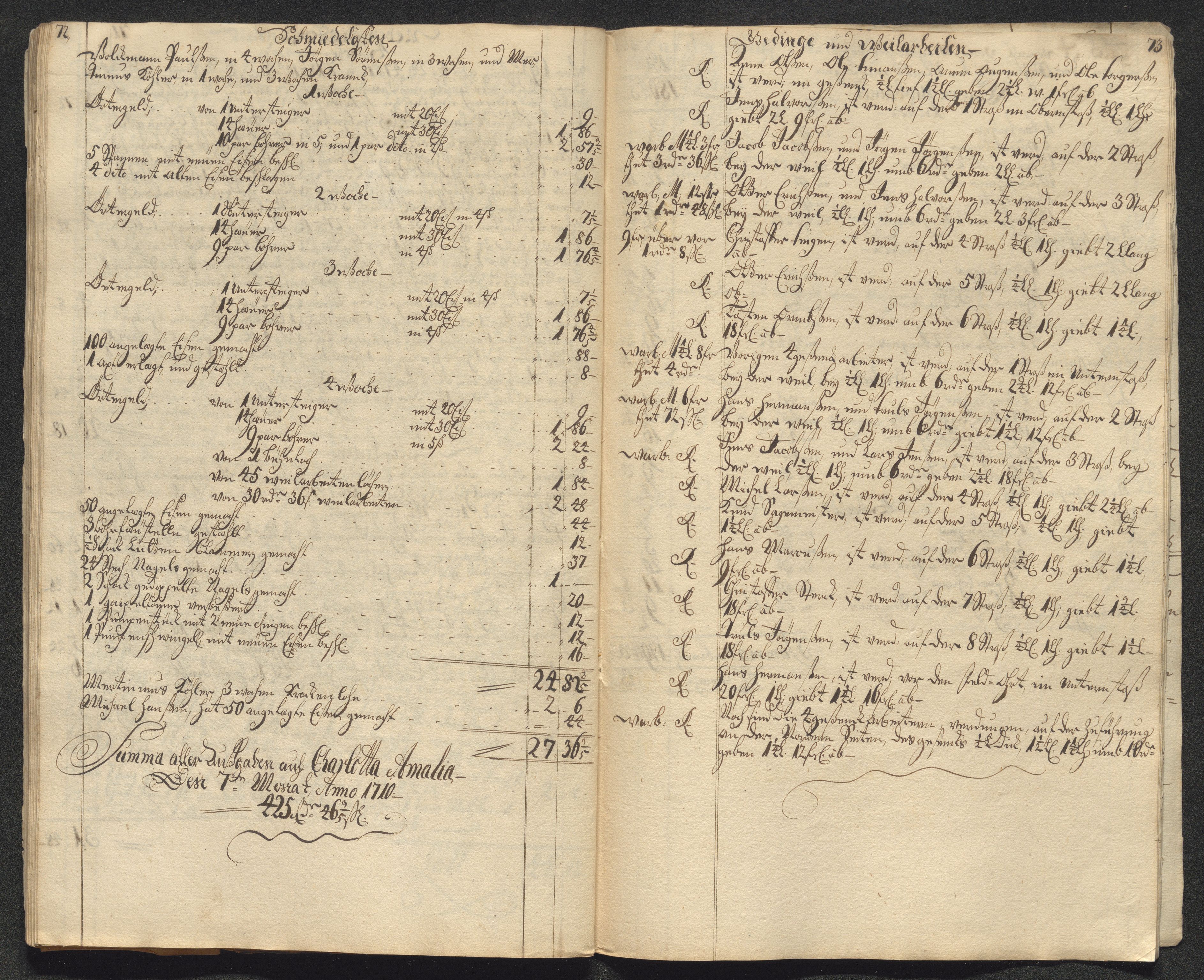 Kongsberg Sølvverk 1623-1816, AV/SAKO-EA-3135/001/D/Dc/Dcd/L0099: Utgiftsregnskap for gruver m.m., 1710, p. 320