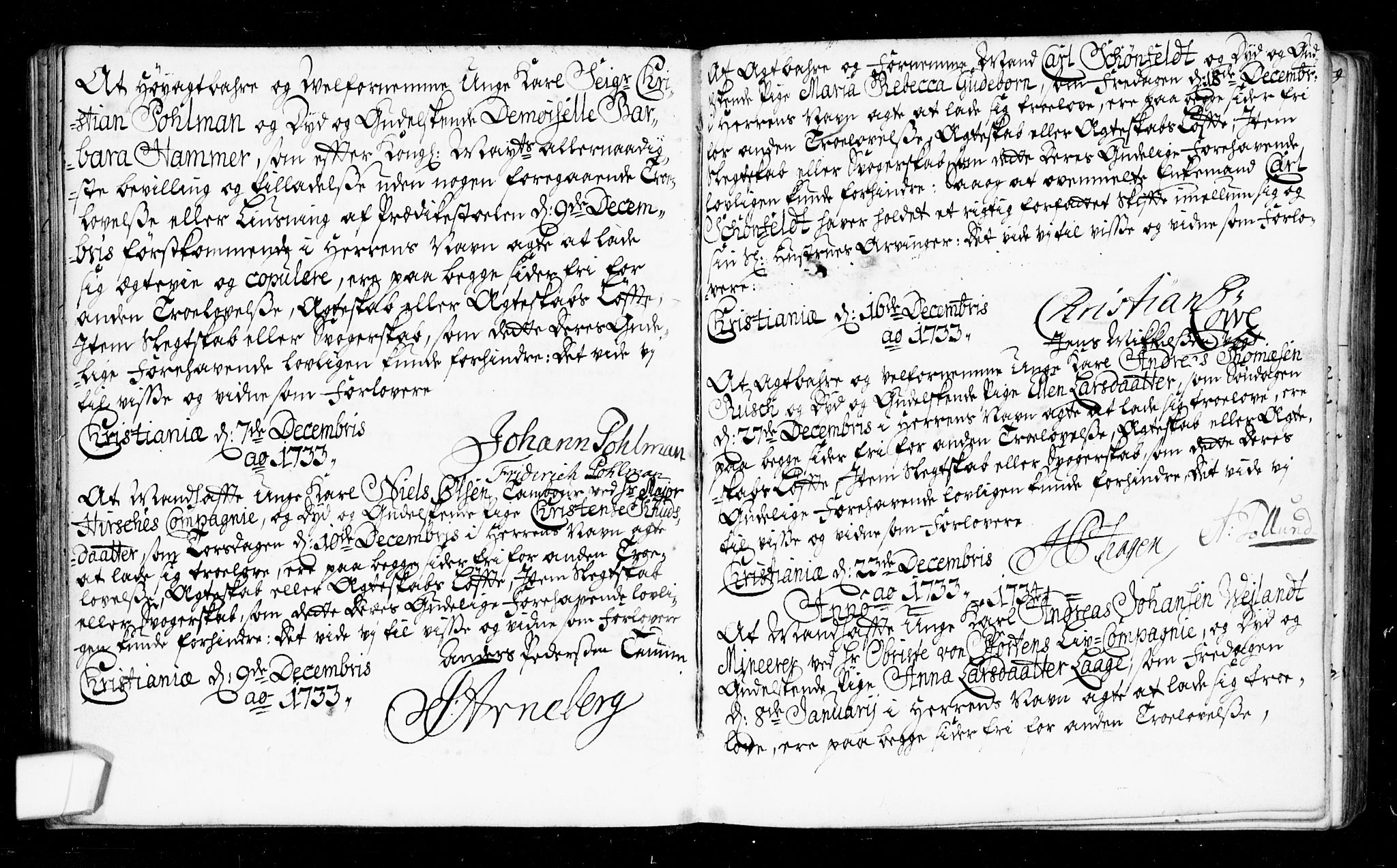 Oslo domkirke Kirkebøker, SAO/A-10752/L/La/L0006: Best man's statements no. 6, 1731-1743