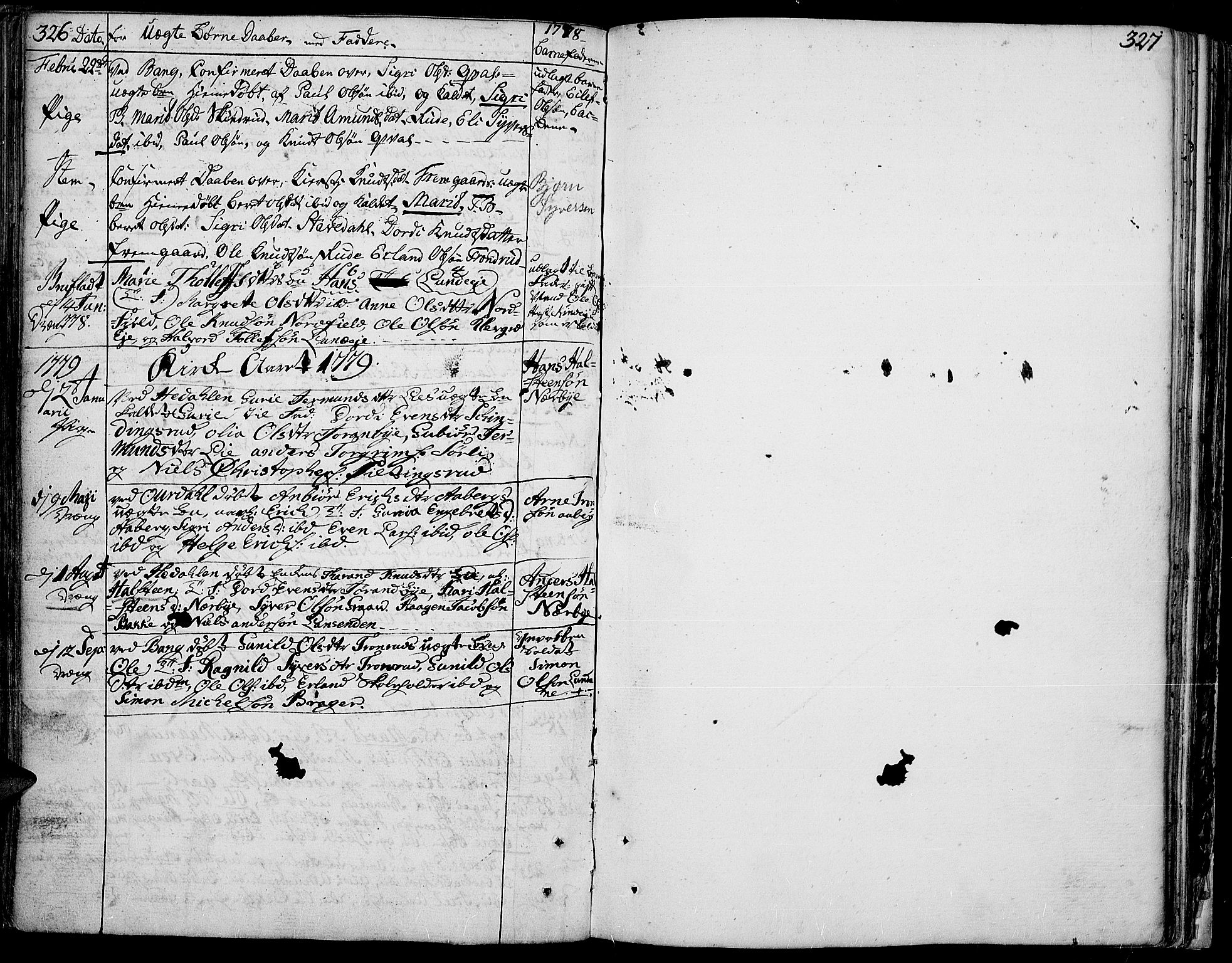 Aurdal prestekontor, SAH/PREST-126/H/Ha/Haa/L0005: Parish register (official) no. 5, 1763-1781, p. 326-327