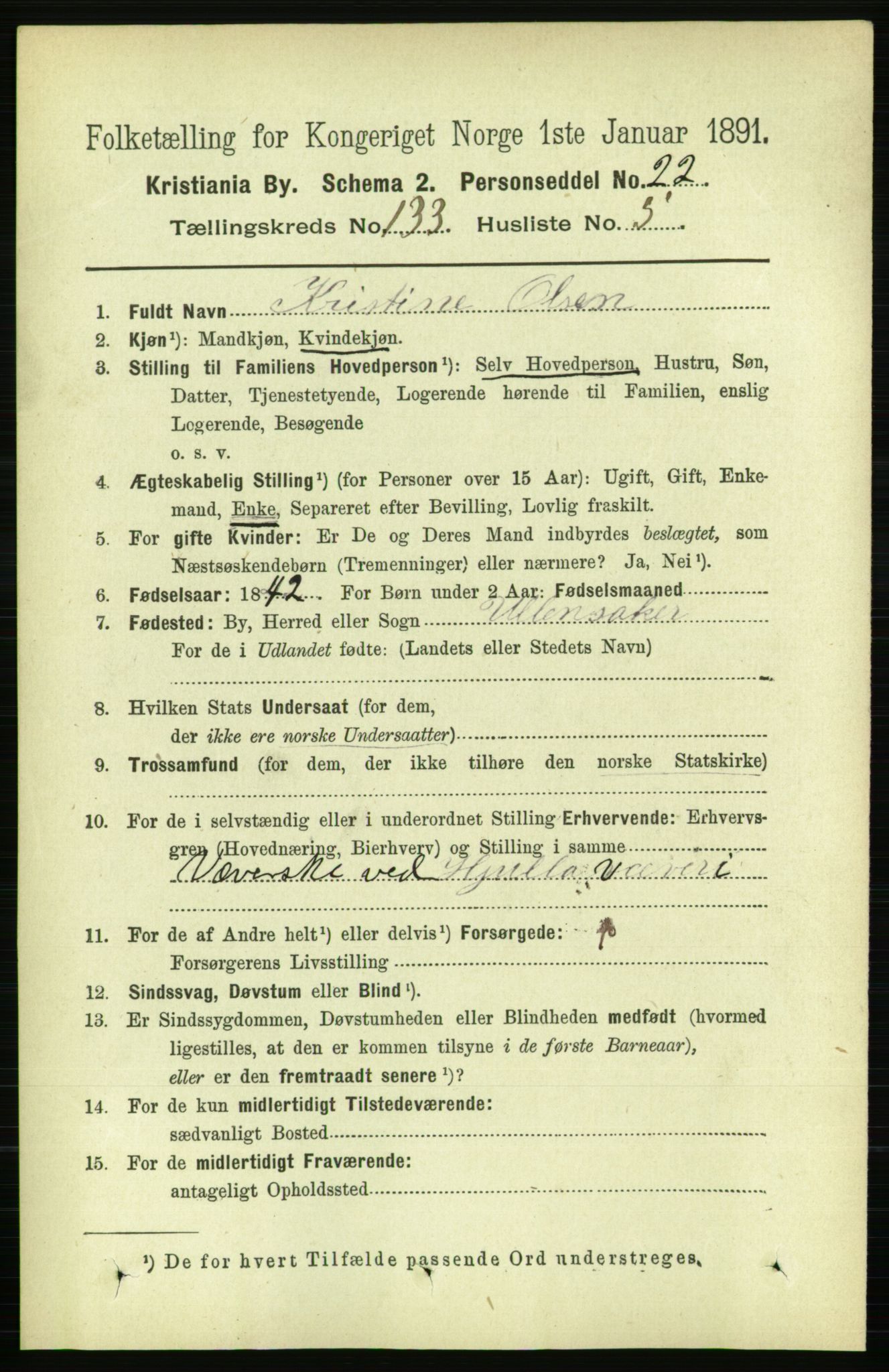 RA, 1891 census for 0301 Kristiania, 1891, p. 72639
