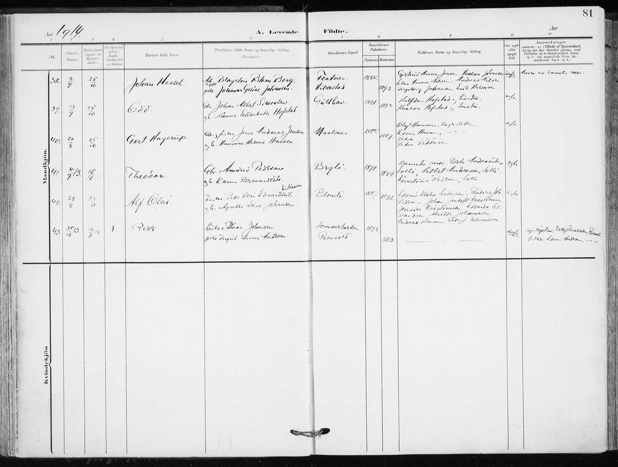Målselv sokneprestembete, SATØ/S-1311/G/Ga/Gaa/L0011kirke: Parish register (official) no. 11, 1904-1918, p. 81