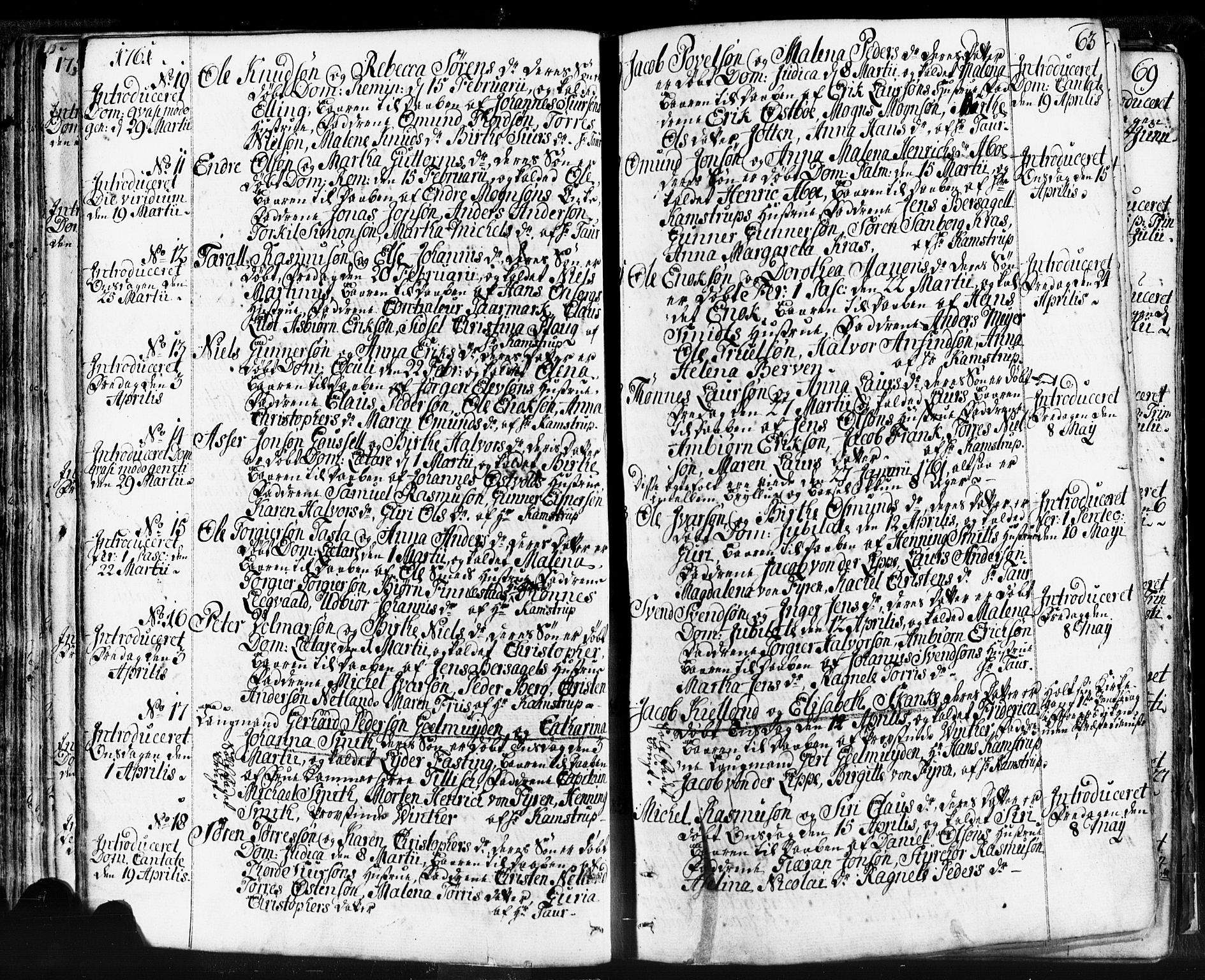 Domkirken sokneprestkontor, SAST/A-101812/001/30/30BB/L0004: Parish register (copy) no. B 4, 1752-1790, p. 63