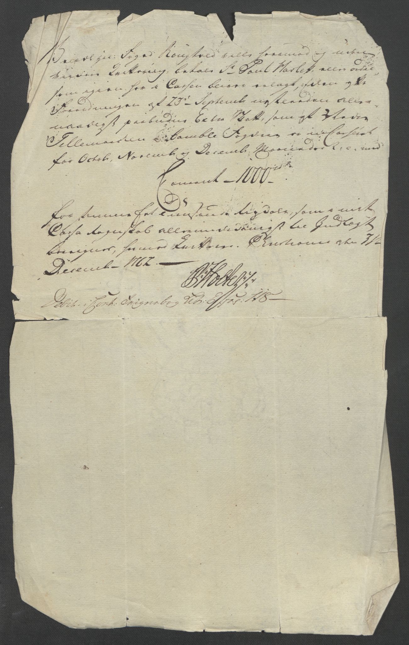 Rentekammeret inntil 1814, Reviderte regnskaper, Fogderegnskap, AV/RA-EA-4092/R37/L2239: Ekstraskatten Nedre Telemark og Bamble, 1762-1763, p. 357