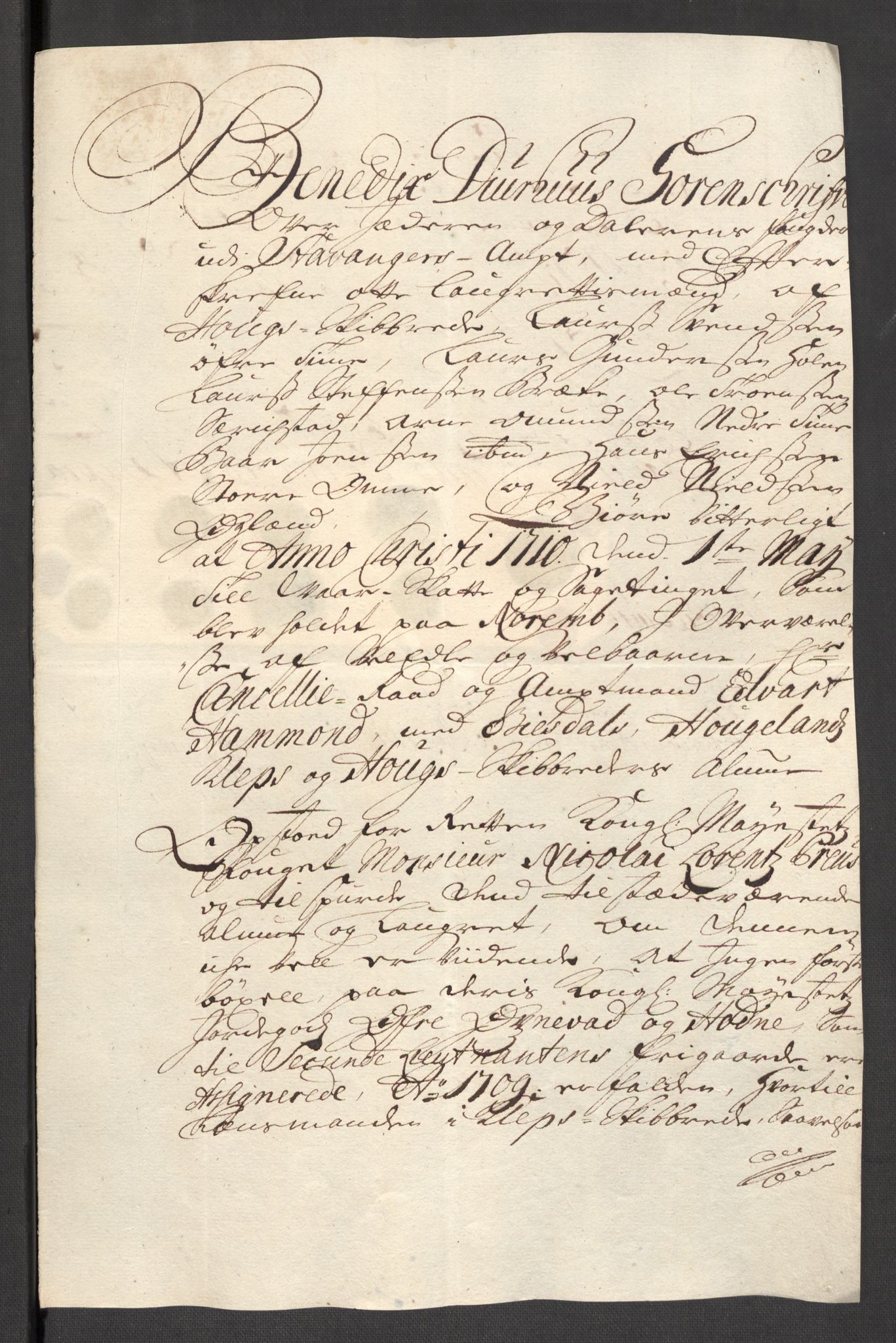 Rentekammeret inntil 1814, Reviderte regnskaper, Fogderegnskap, RA/EA-4092/R46/L2734: Fogderegnskap Jæren og Dalane, 1709-1710, p. 30