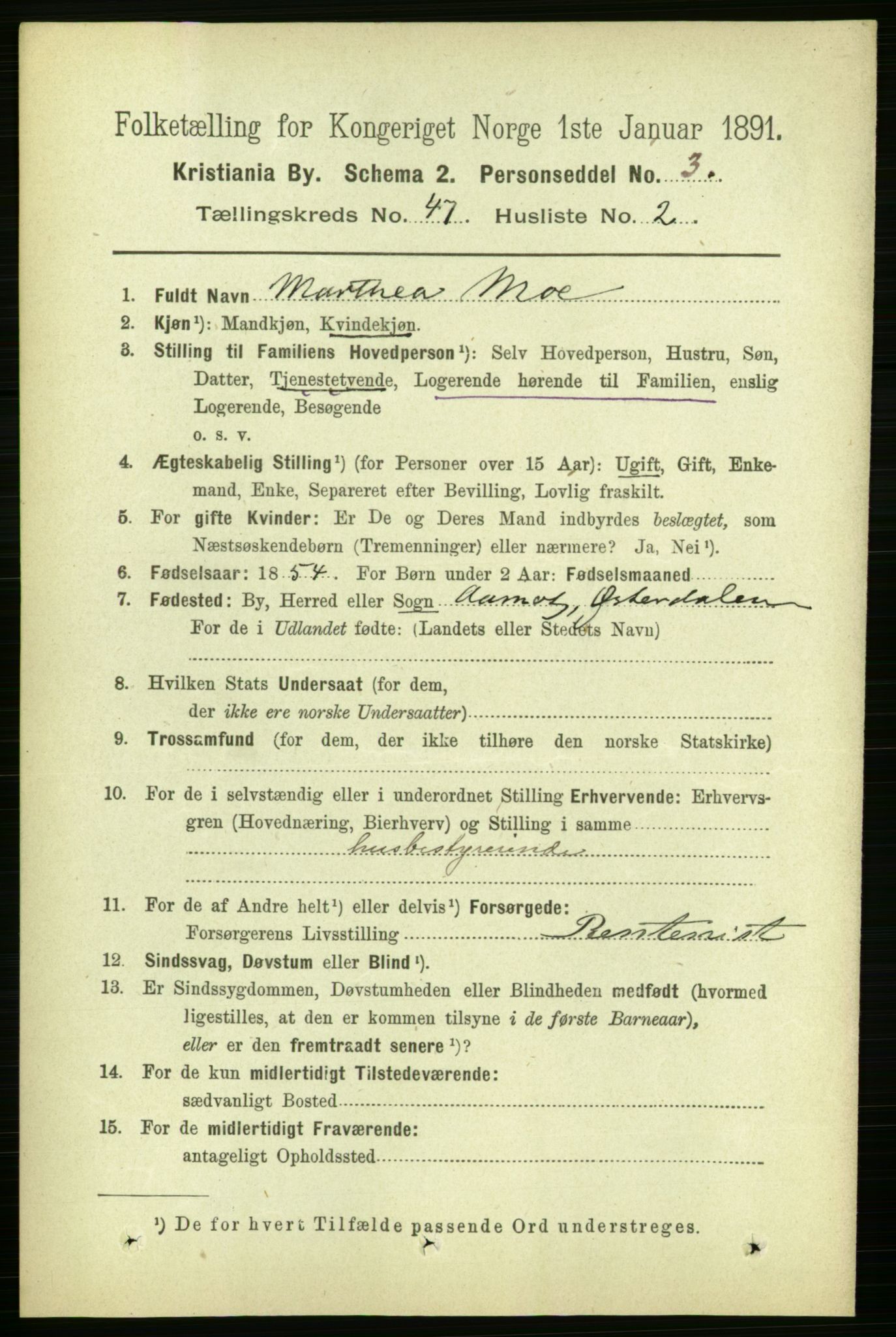 RA, 1891 census for 0301 Kristiania, 1891, p. 28204