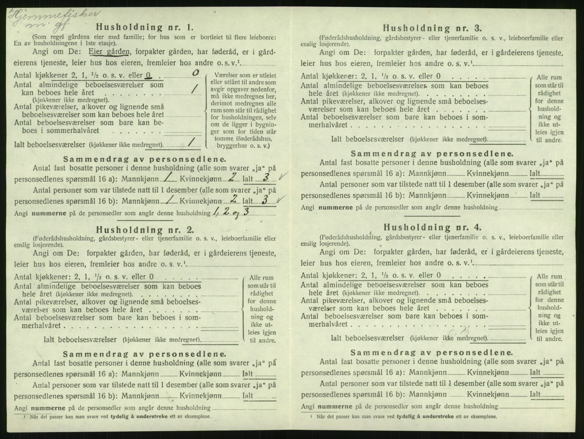 SAT, 1920 census for Velfjord, 1920, p. 548