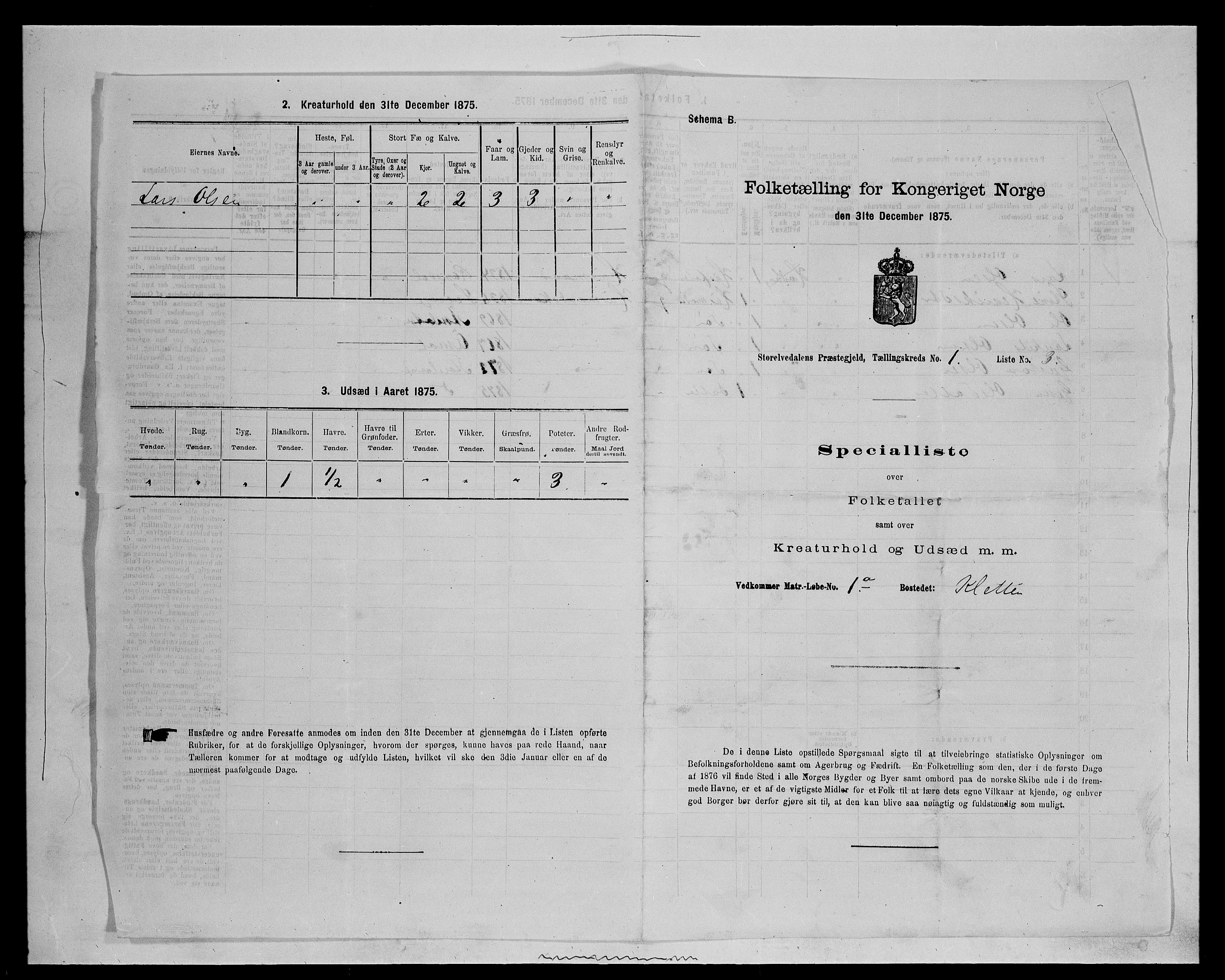 SAH, 1875 census for 0430P Stor-Elvdal, 1875, p. 57