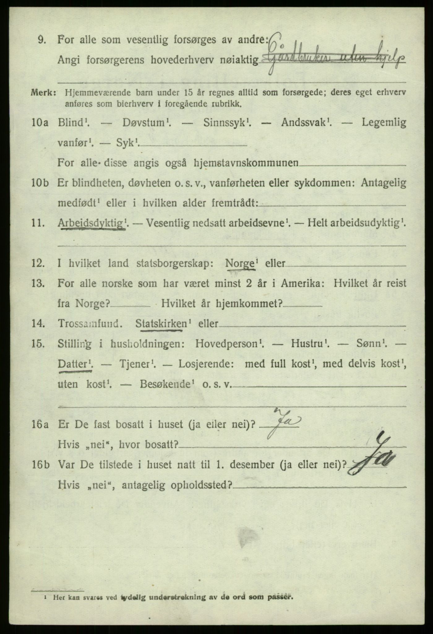 SAB, 1920 census for Davik, 1920, p. 2166