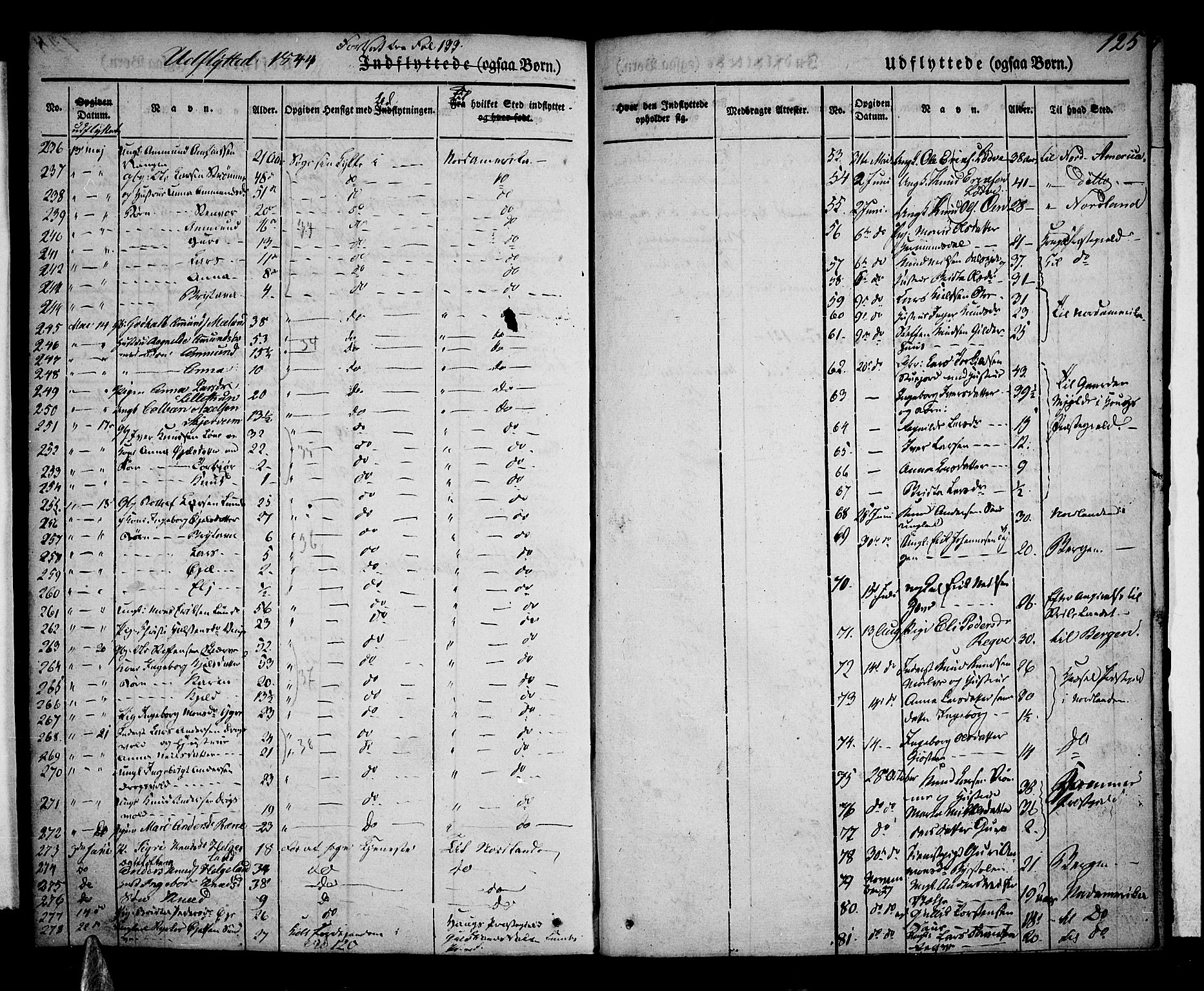 Voss sokneprestembete, AV/SAB-A-79001/H/Haa: Parish register (official) no. A 14, 1837-1847, p. 125