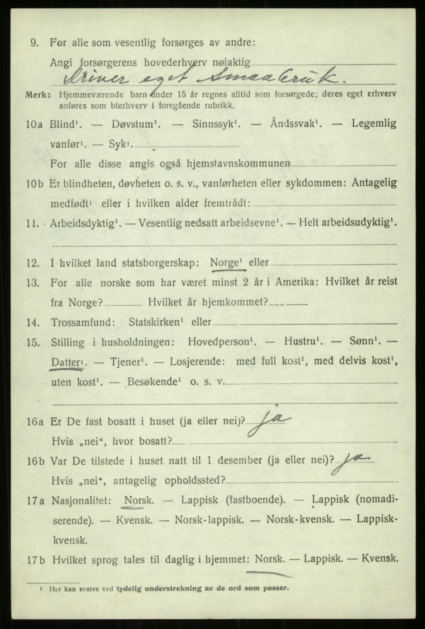 SATØ, 1920 census for Kvæfjord, 1920, p. 6682