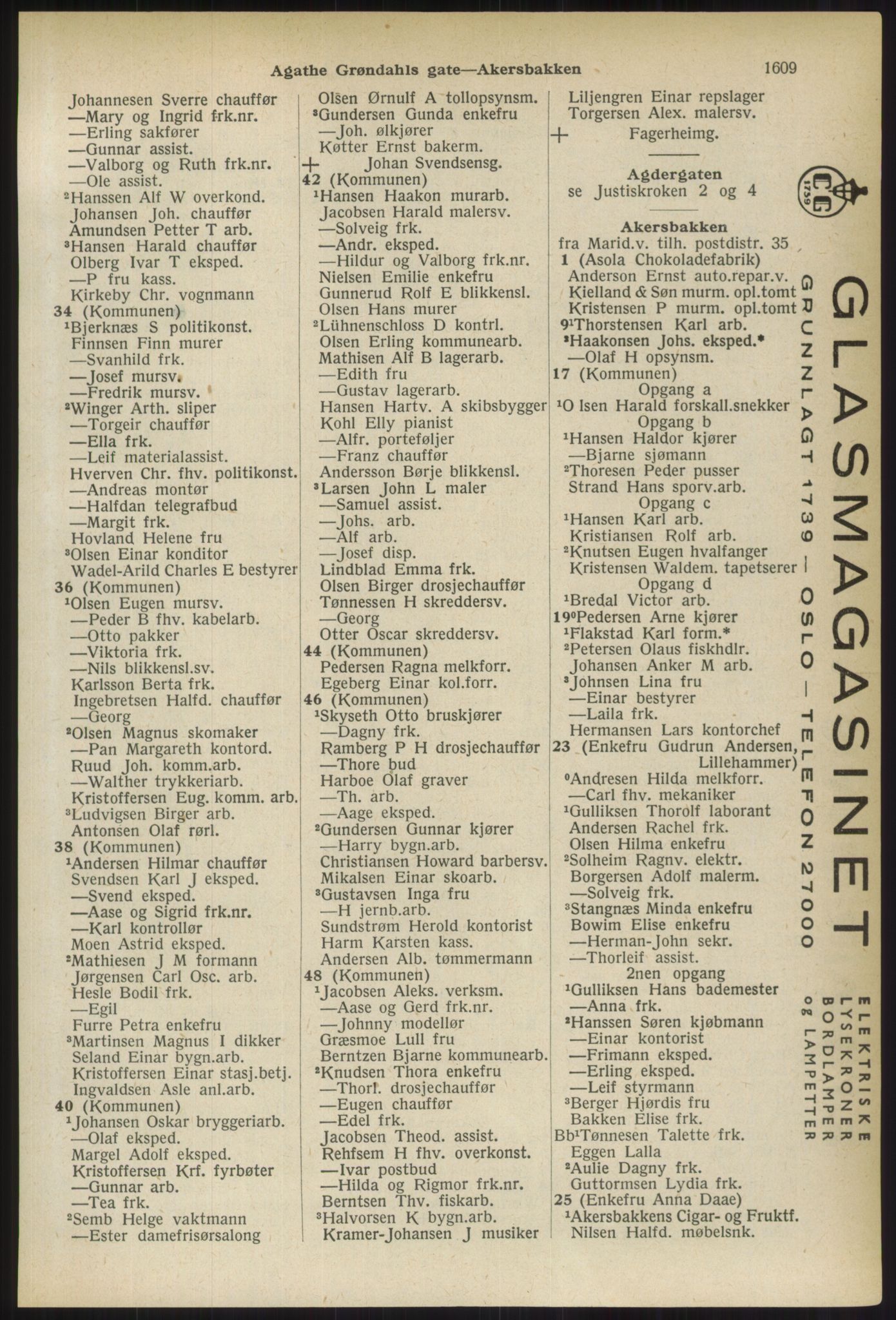 Kristiania/Oslo adressebok, PUBL/-, 1937, p. 1609