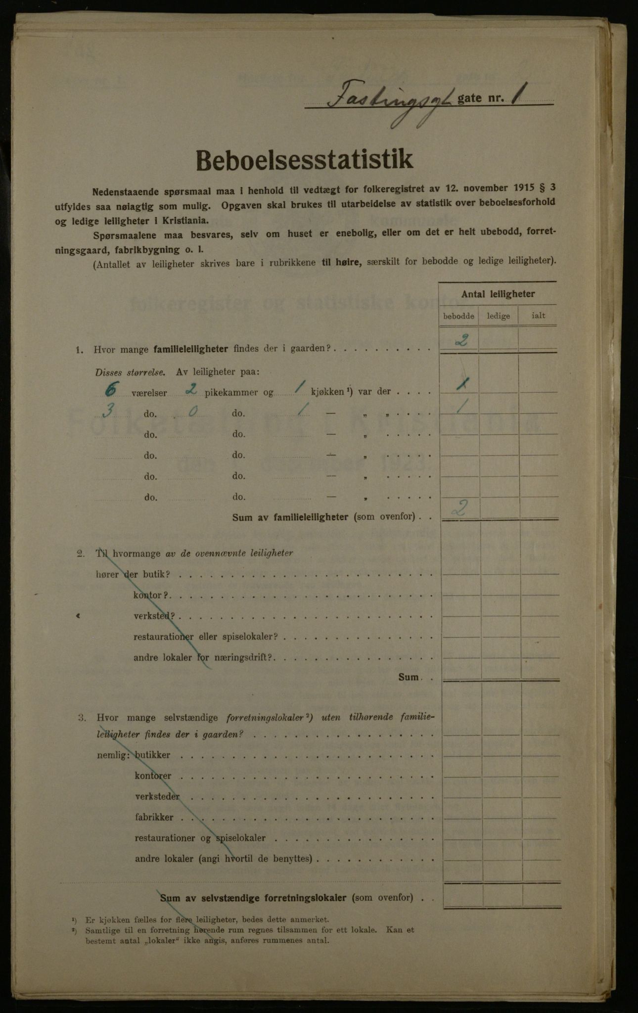 OBA, Municipal Census 1923 for Kristiania, 1923, p. 26509