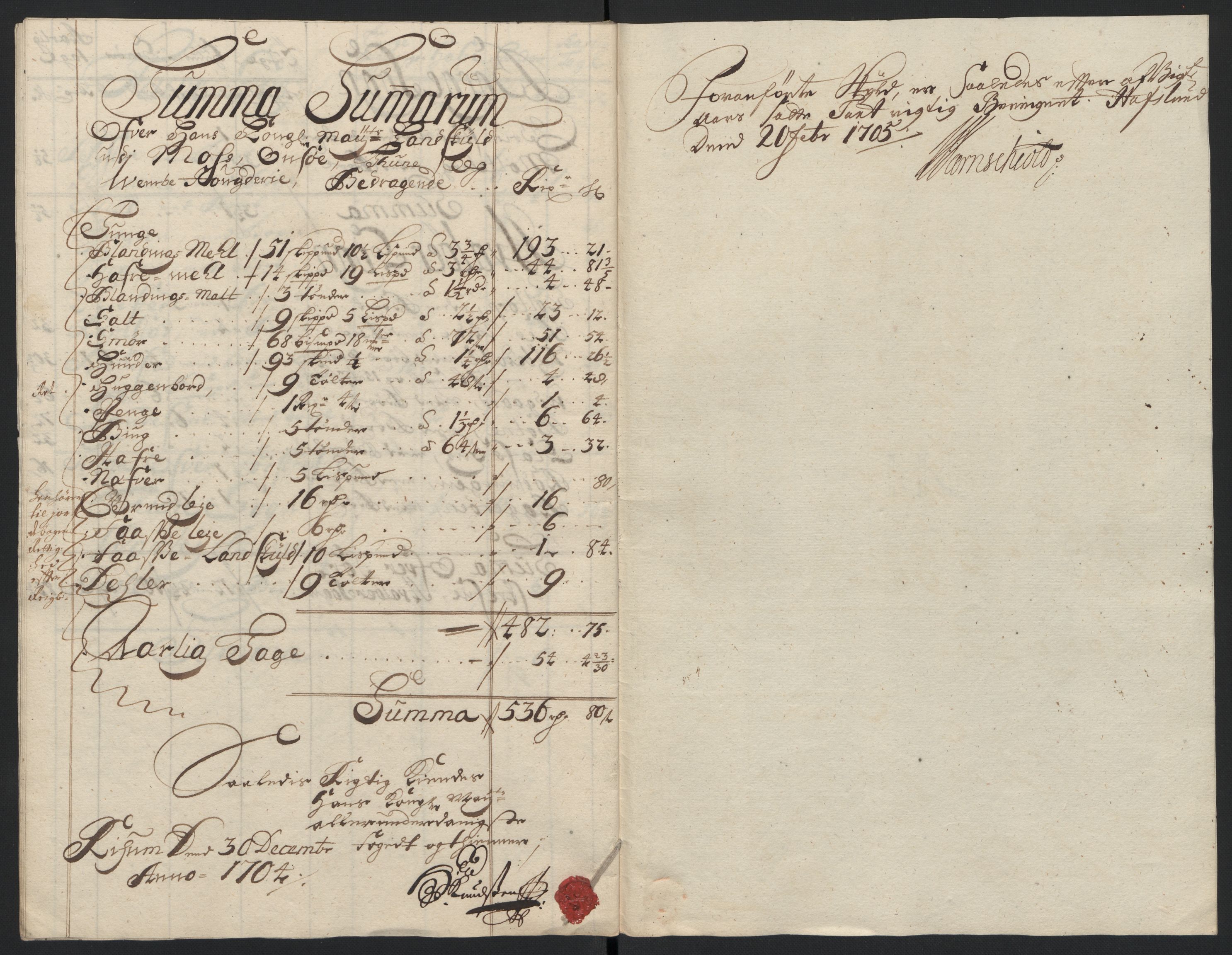 Rentekammeret inntil 1814, Reviderte regnskaper, Fogderegnskap, RA/EA-4092/R04/L0132: Fogderegnskap Moss, Onsøy, Tune, Veme og Åbygge, 1703-1704, p. 385