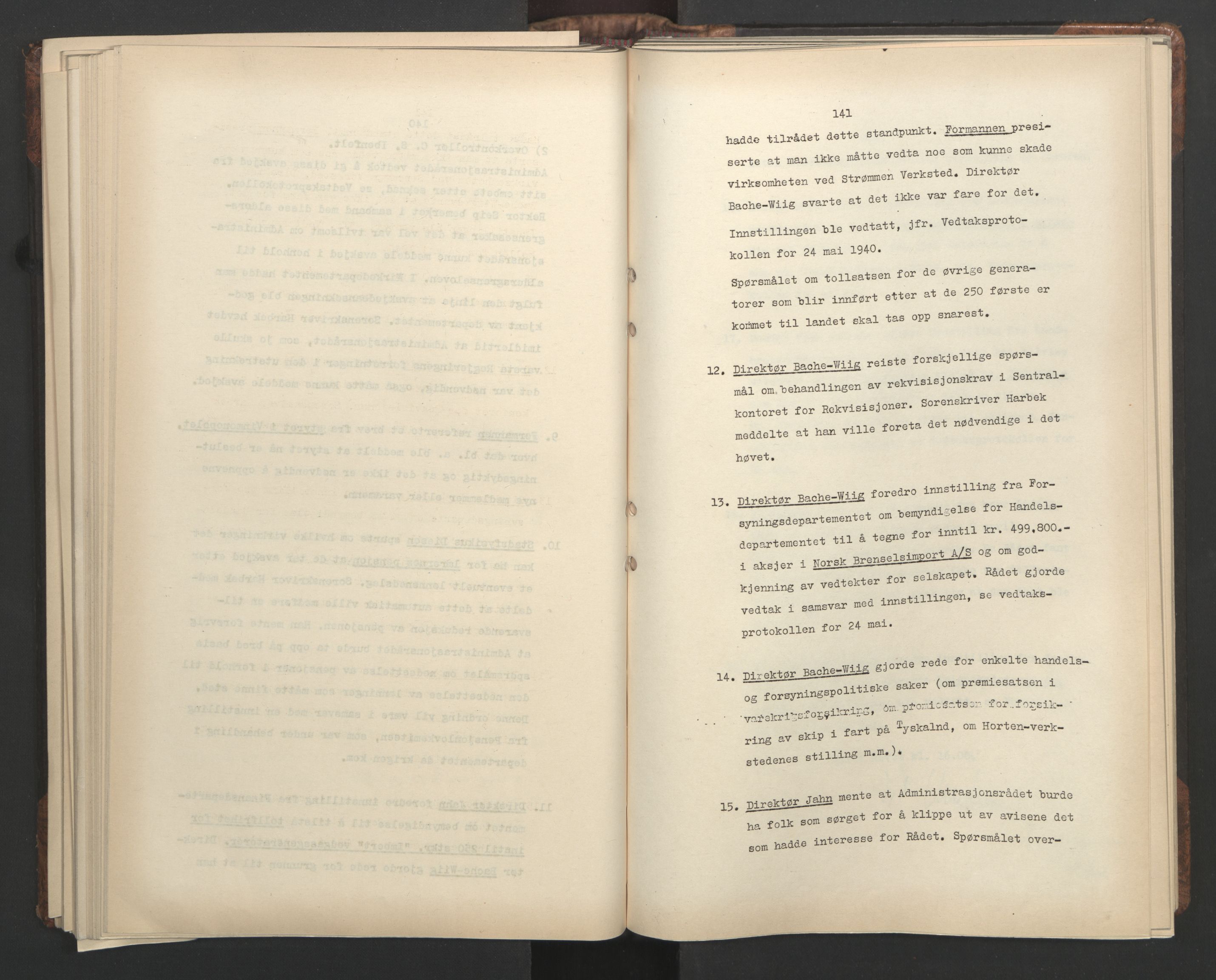 Administrasjonsrådet, AV/RA-S-1004/A/L0001: Møteprotokoll med tillegg 15/4-25/9, 1940, p. 141