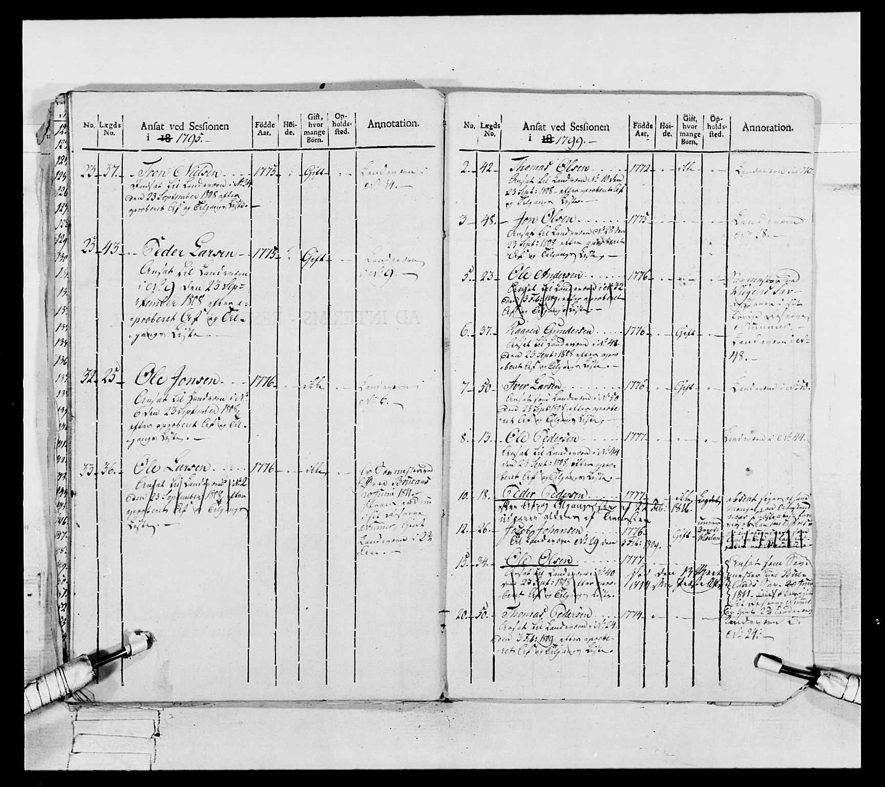 Generalitets- og kommissariatskollegiet, Det kongelige norske kommissariatskollegium, AV/RA-EA-5420/E/Eh/L0075c: 1. Trondheimske nasjonale infanteriregiment, 1811, p. 43