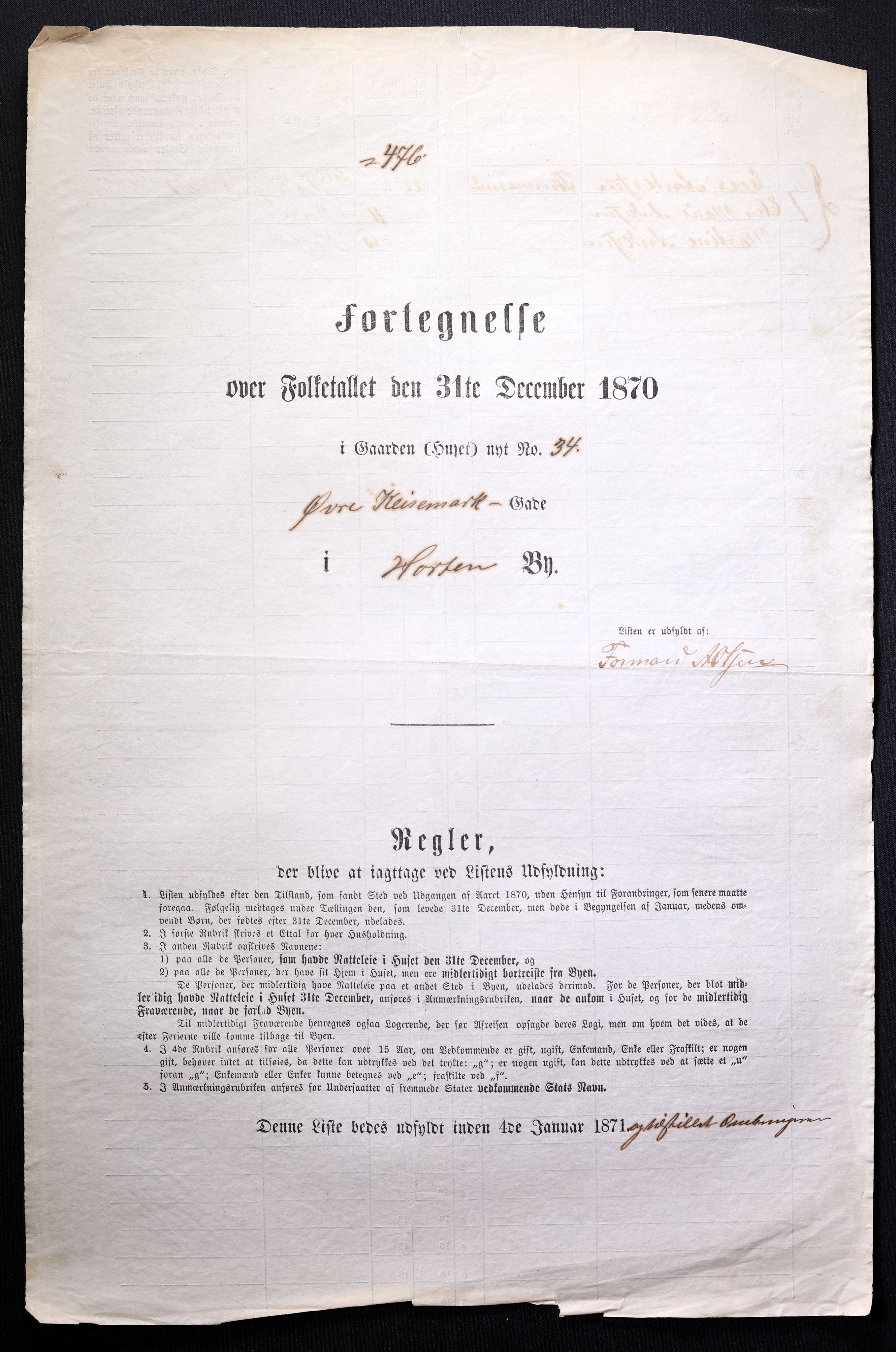 RA, 1870 census for 0703 Horten, 1870, p. 963