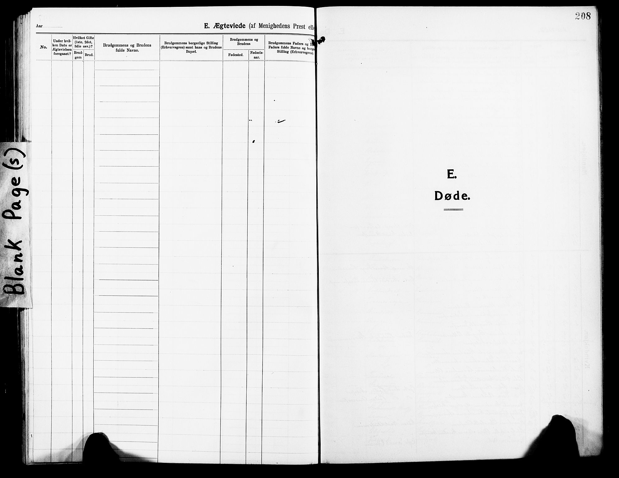 Lenvik sokneprestembete, SATØ/S-1310/H/Ha/Hab/L0009klokker: Parish register (copy) no. 9, 1912-1926, p. 208
