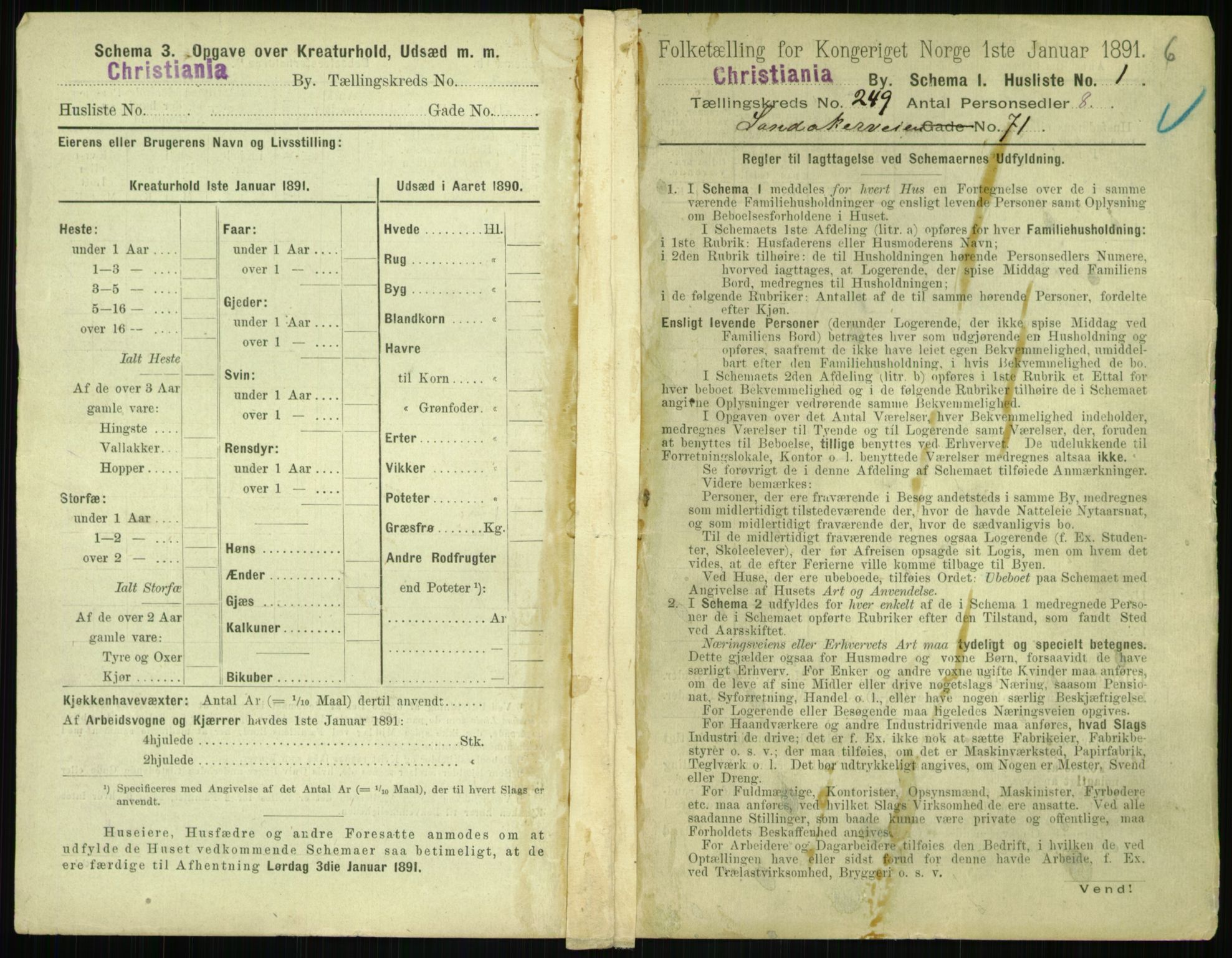 RA, 1891 census for 0301 Kristiania, 1891, p. 152273