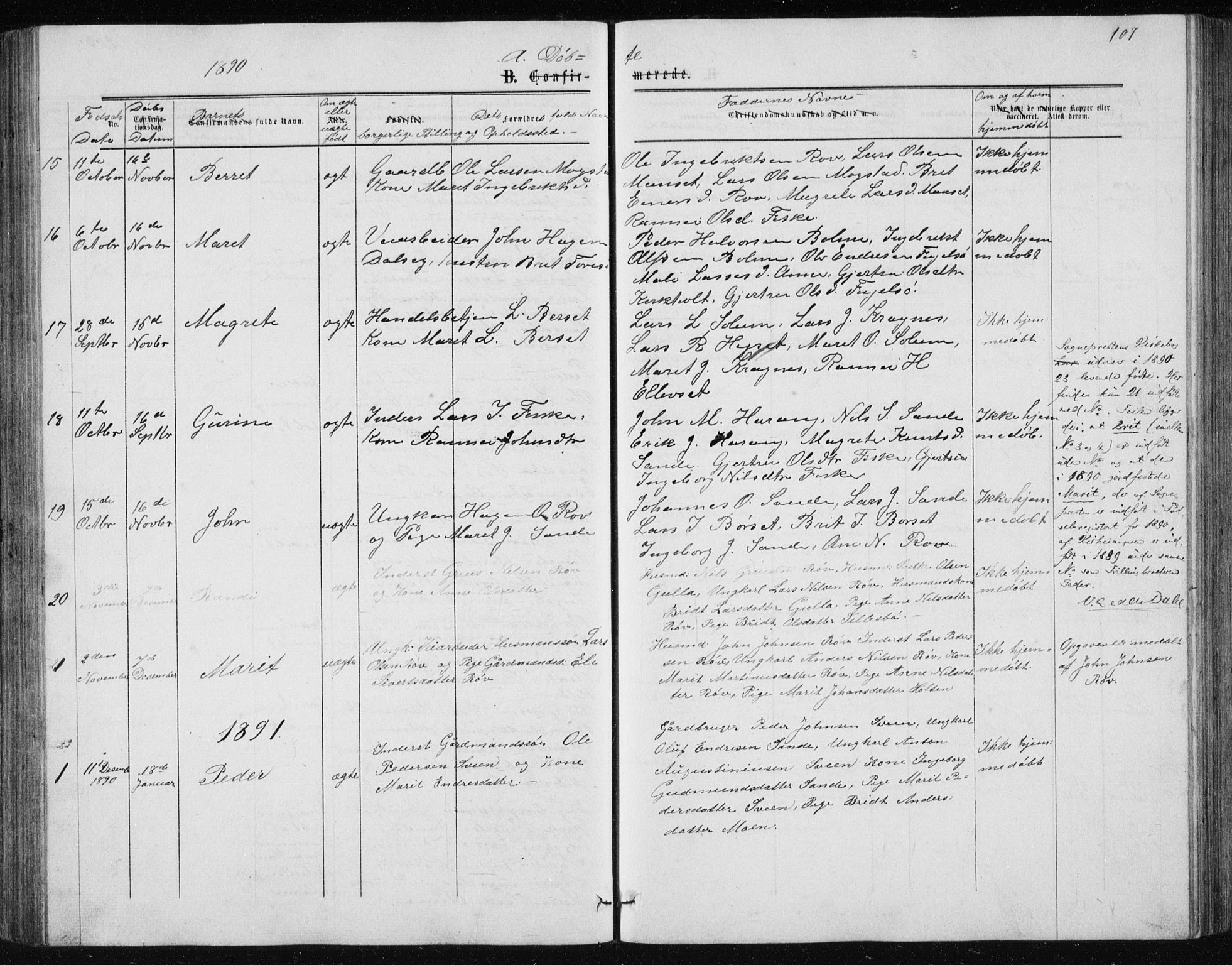 Ministerialprotokoller, klokkerbøker og fødselsregistre - Møre og Romsdal, AV/SAT-A-1454/597/L1064: Parish register (copy) no. 597C01, 1866-1898, p. 107