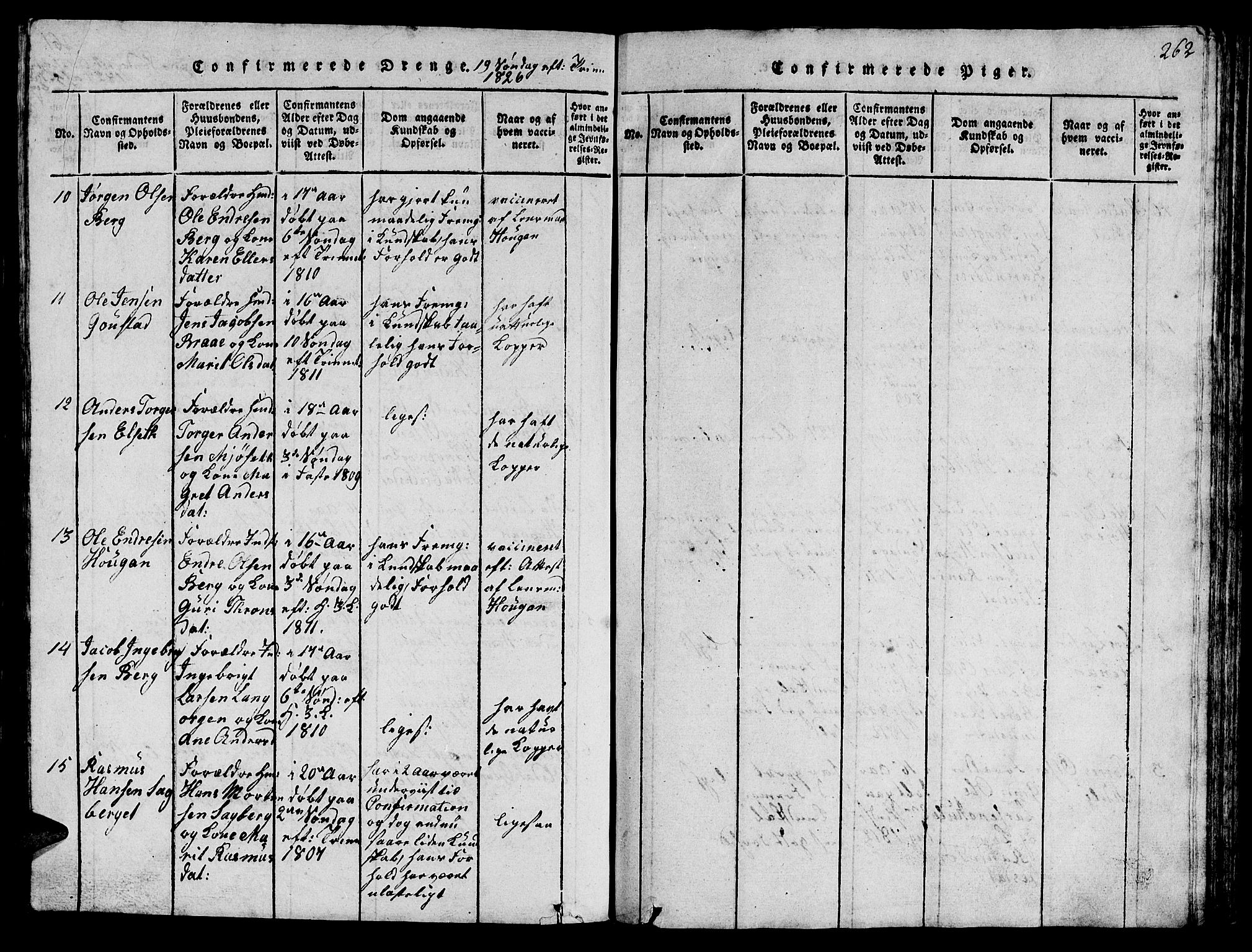 Ministerialprotokoller, klokkerbøker og fødselsregistre - Sør-Trøndelag, SAT/A-1456/612/L0385: Parish register (copy) no. 612C01, 1816-1845, p. 262