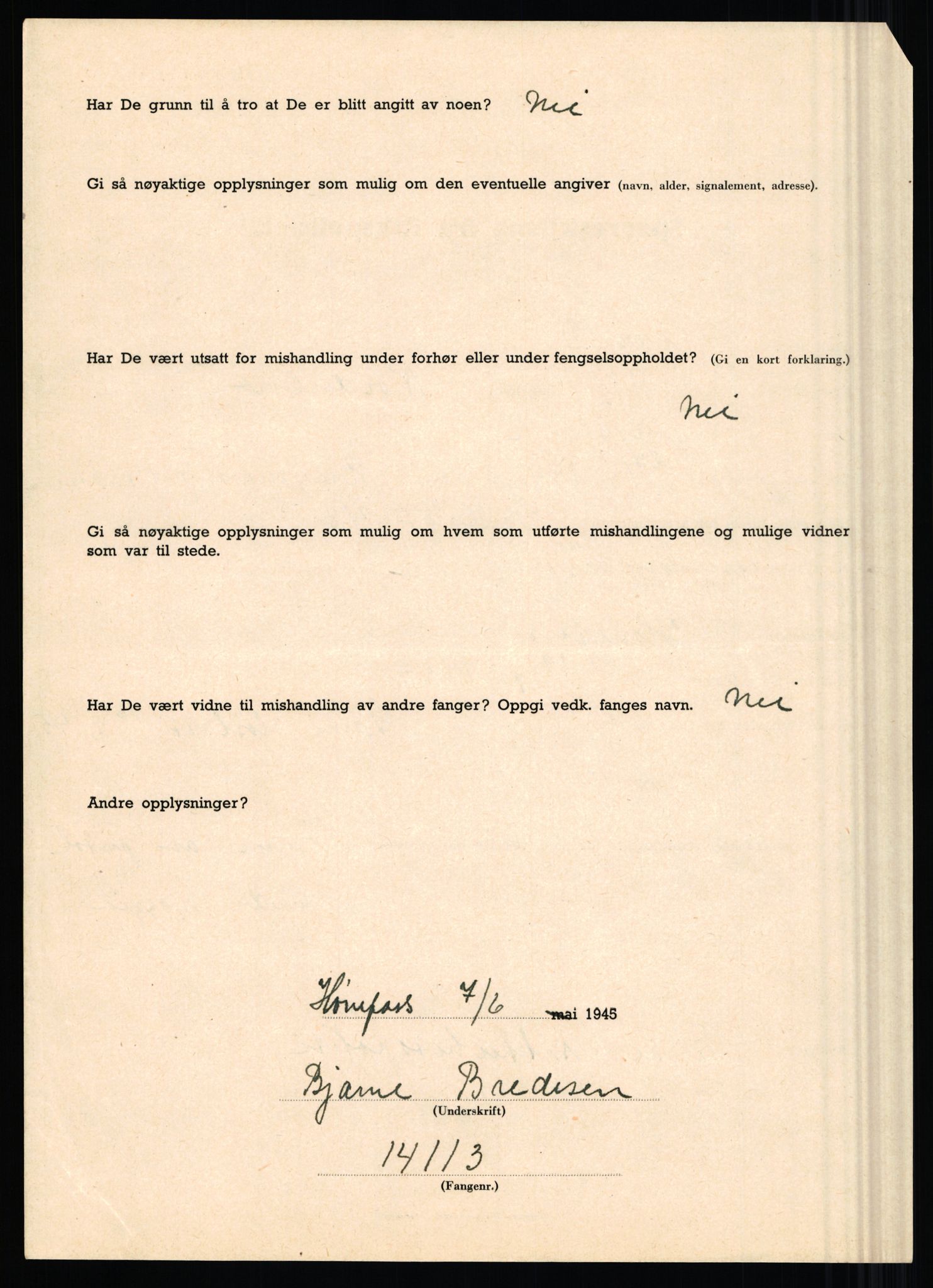 Rikspolitisjefen, AV/RA-S-1560/L/L0002: Berg, Alf - Bråthen, Thorleif, 1940-1945, p. 923