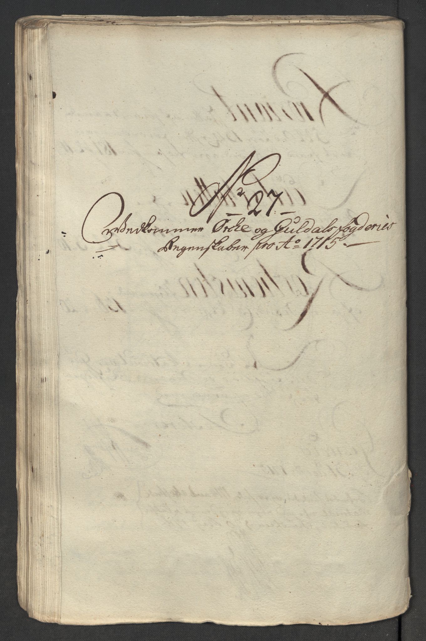 Rentekammeret inntil 1814, Reviderte regnskaper, Fogderegnskap, AV/RA-EA-4092/R60/L3966: Fogderegnskap Orkdal og Gauldal, 1715, p. 283