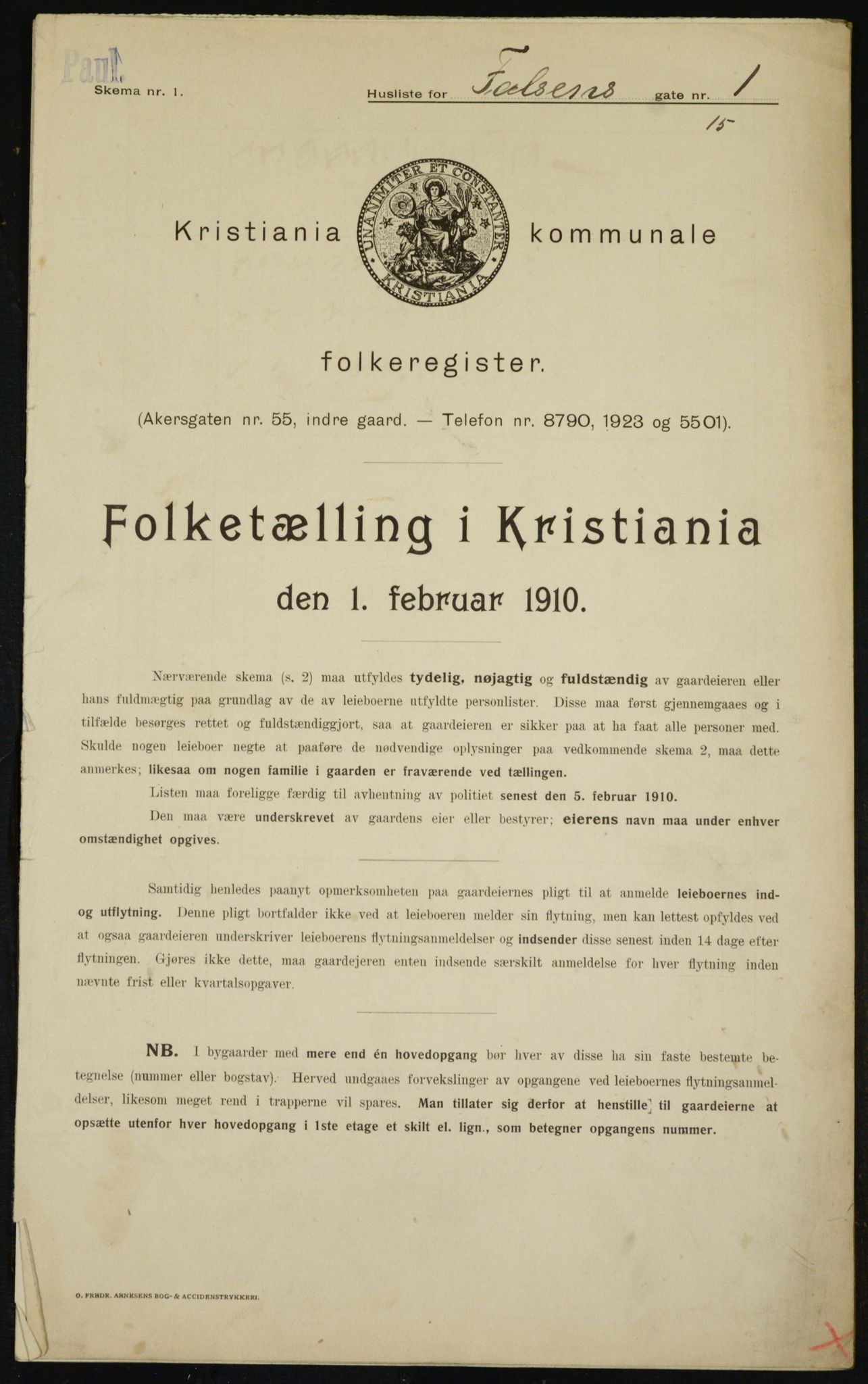 OBA, Municipal Census 1910 for Kristiania, 1910, p. 21859