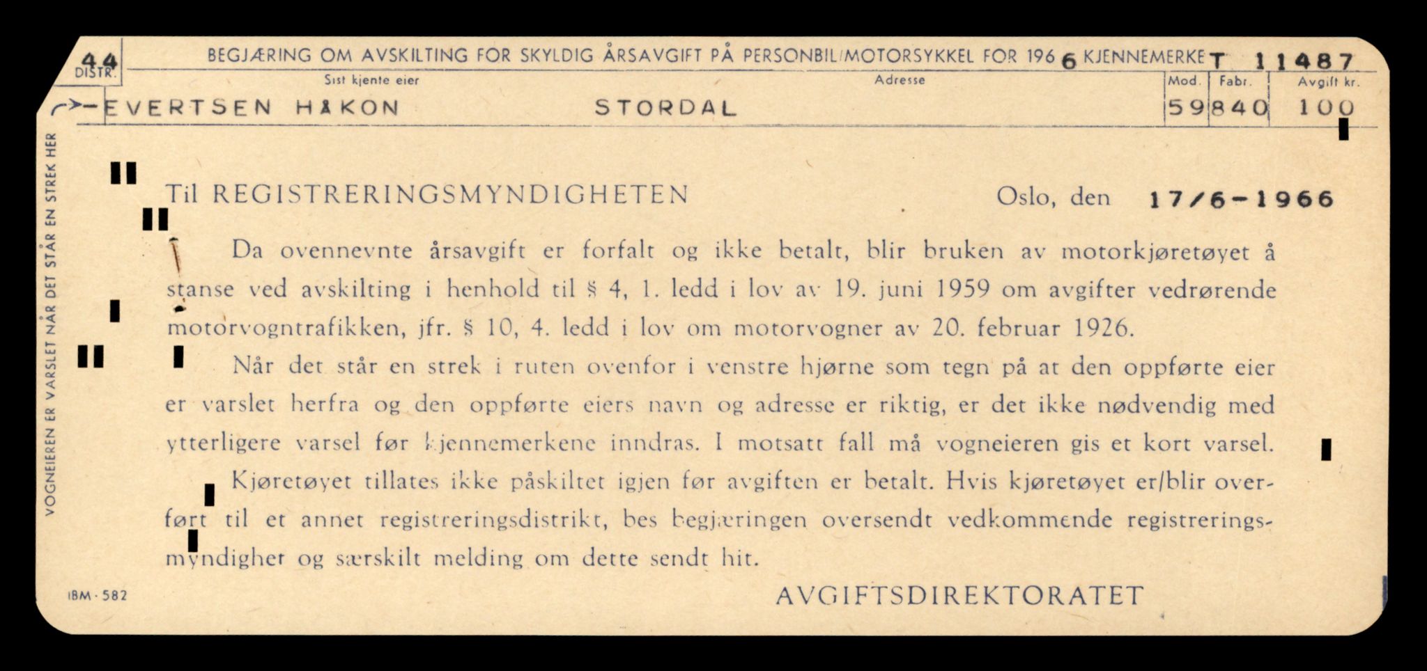 Møre og Romsdal vegkontor - Ålesund trafikkstasjon, AV/SAT-A-4099/F/Fe/L0029: Registreringskort for kjøretøy T 11430 - T 11619, 1927-1998, p. 1052