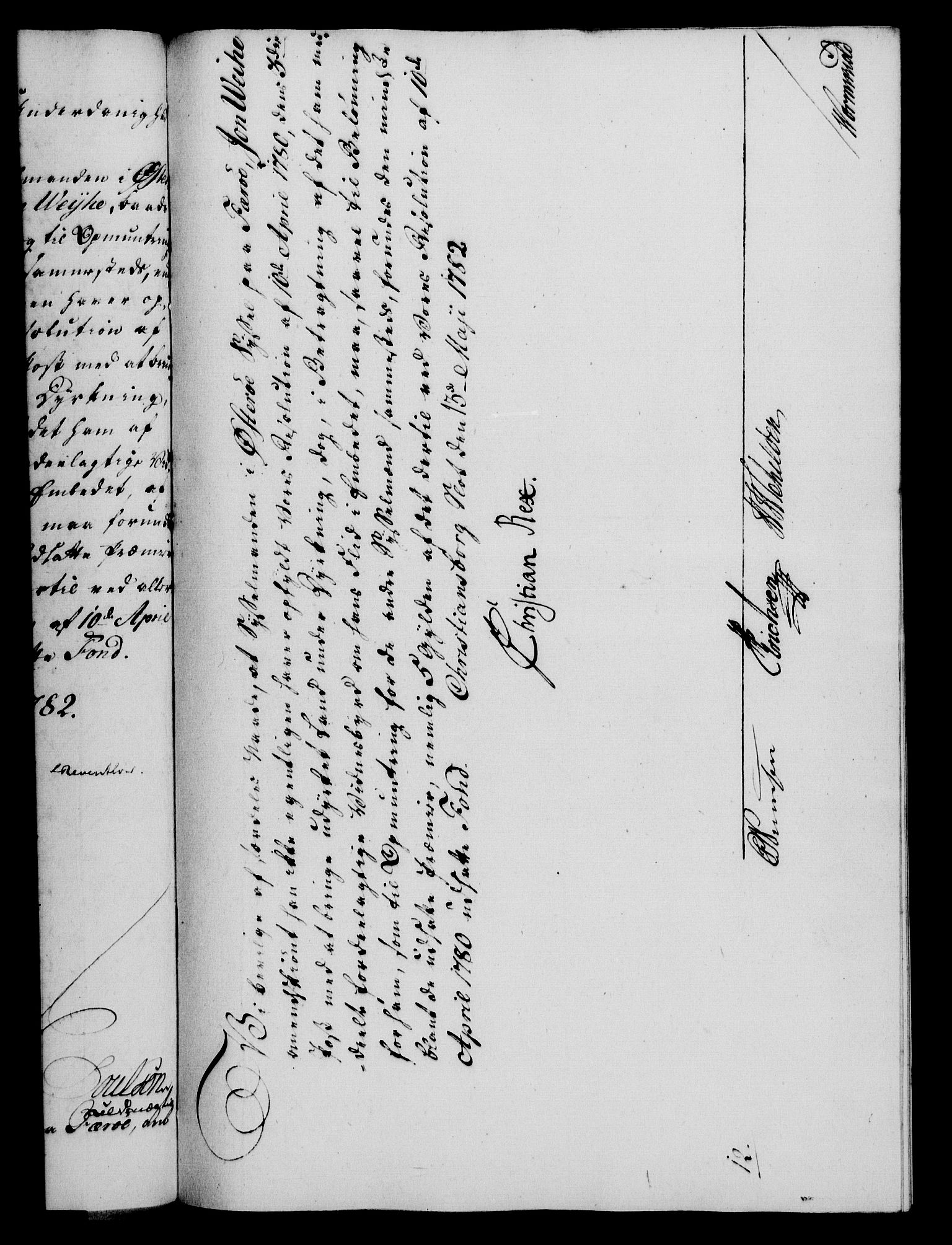 Rentekammeret, Kammerkanselliet, RA/EA-3111/G/Gf/Gfa/L0064: Norsk relasjons- og resolusjonsprotokoll (merket RK 52.64), 1782, p. 246