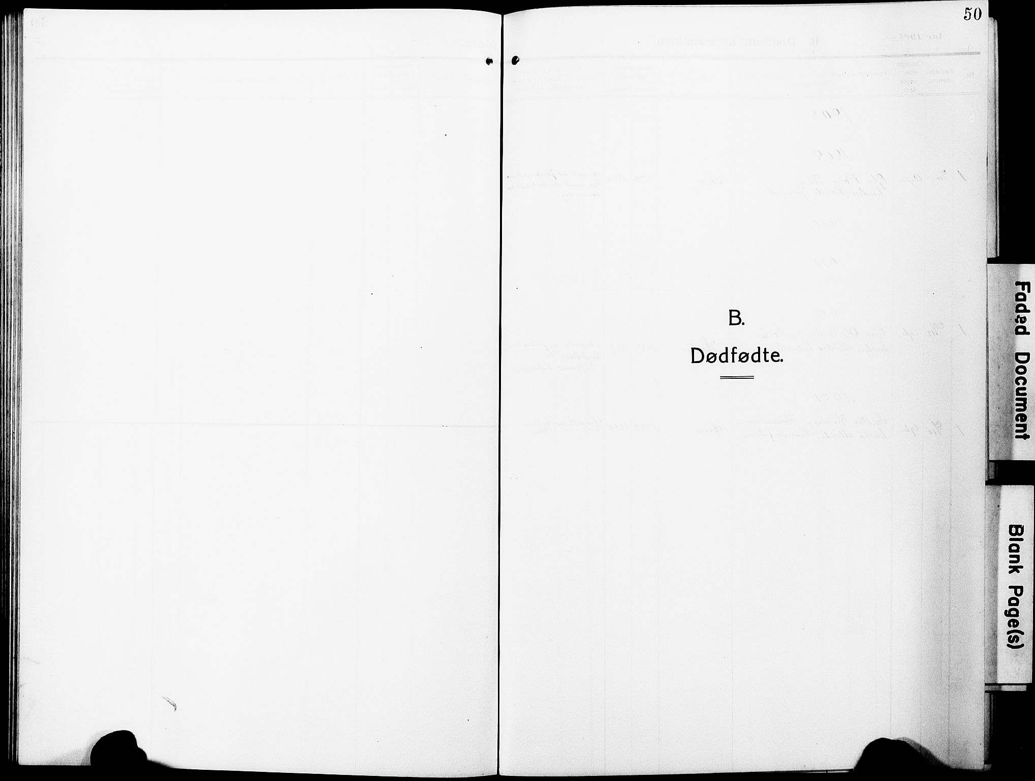Ministerialprotokoller, klokkerbøker og fødselsregistre - Møre og Romsdal, SAT/A-1454/596/L1059: Parish register (copy) no. 596C02, 1908-1922, p. 50