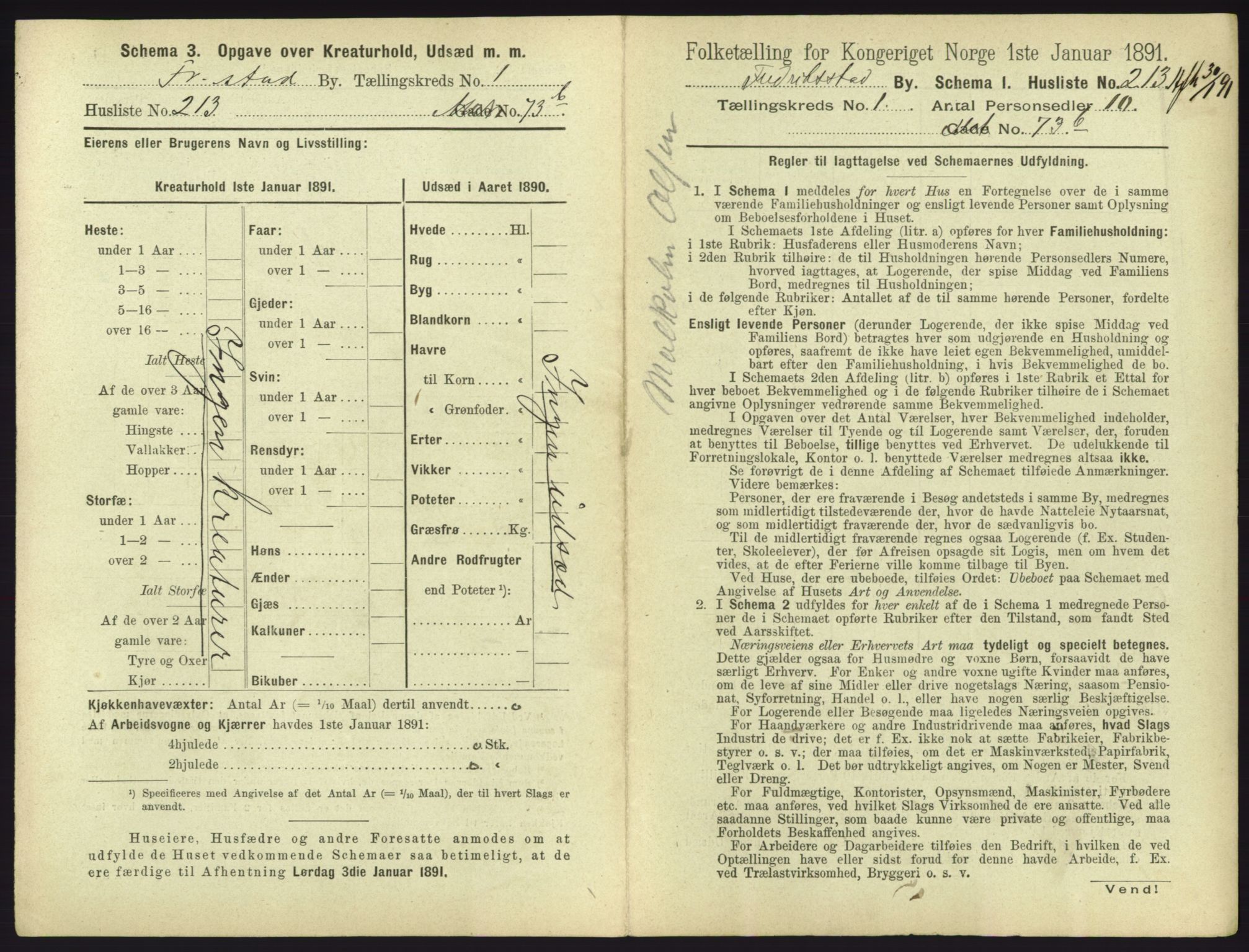 RA, 1891 census for 0103 Fredrikstad, 1891, p. 464