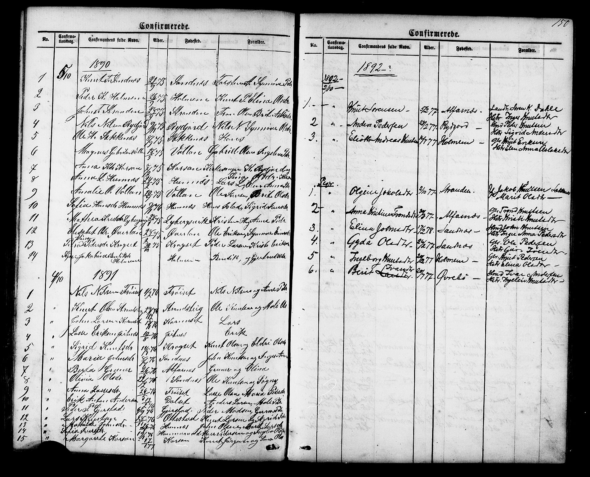 Ministerialprotokoller, klokkerbøker og fødselsregistre - Møre og Romsdal, SAT/A-1454/548/L0614: Parish register (copy) no. 548C02, 1867-1917, p. 150