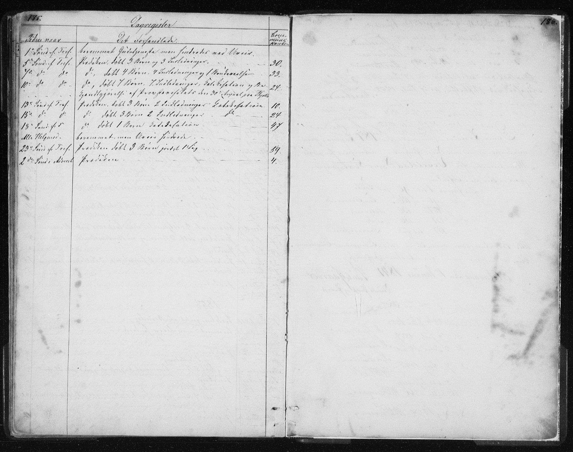 Ministerialprotokoller, klokkerbøker og fødselsregistre - Nordland, SAT/A-1459/819/L0275: Parish register (copy) no. 819C01, 1841-1868, p. 185-186