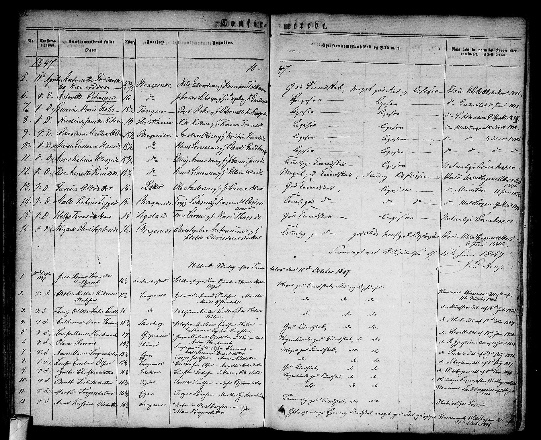Bragernes kirkebøker, AV/SAKO-A-6/F/Fc/L0001: Parish register (official) no. III 1, 1830-1853, p. 91