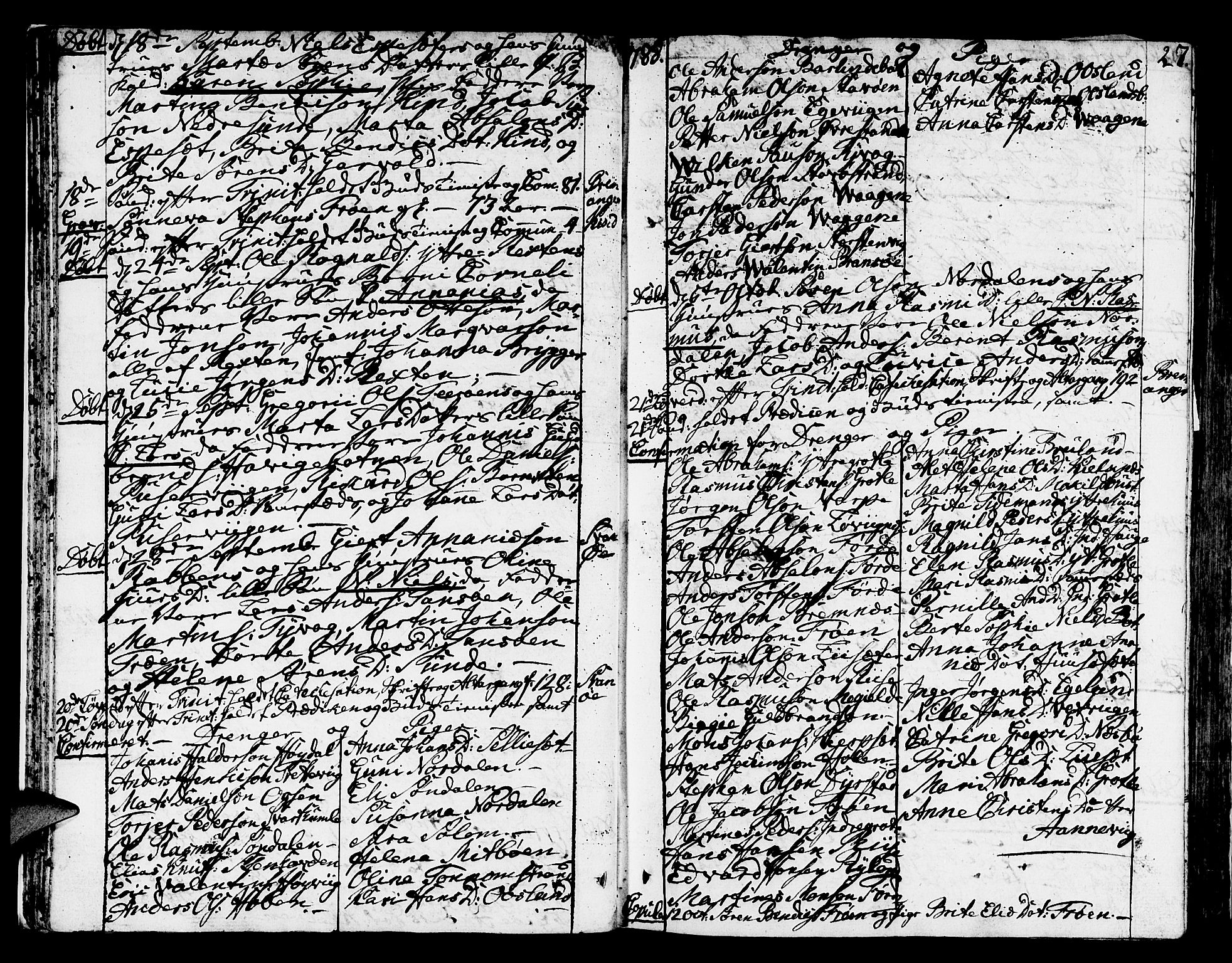 Kinn sokneprestembete, AV/SAB-A-80801/H/Haa/Haaa/L0003: Parish register (official) no. A 3, 1785-1821, p. 27