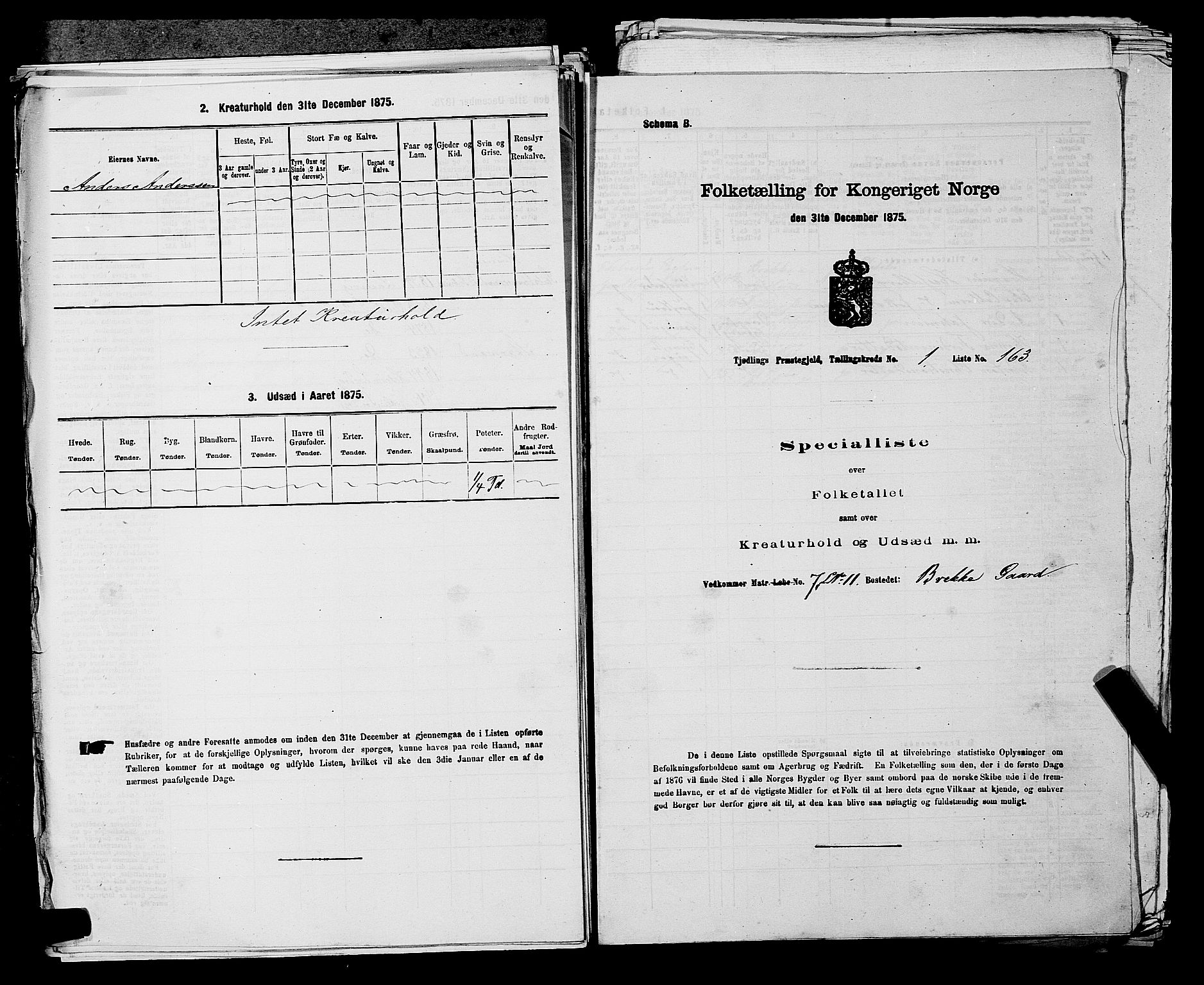 SAKO, 1875 census for 0725P Tjølling, 1875, p. 386