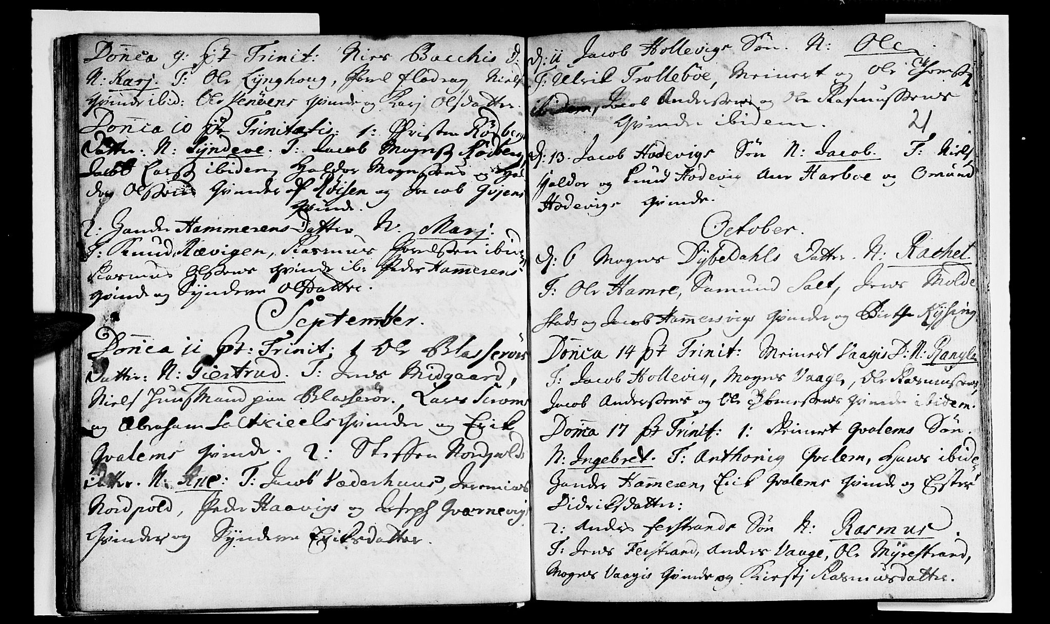 Selje sokneprestembete, AV/SAB-A-99938/H/Ha/Haa/Haaa: Parish register (official) no. A 3, 1731-1743, p. 21