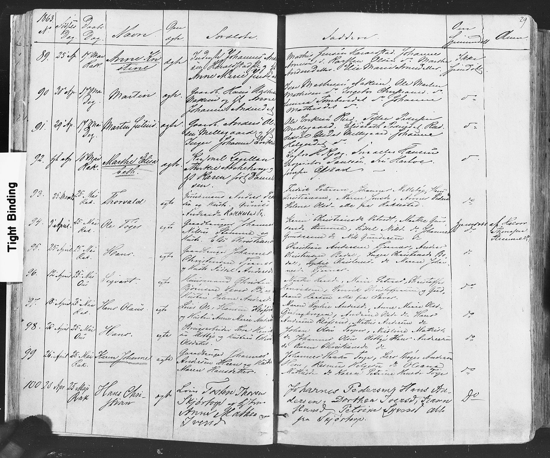 Rakkestad prestekontor Kirkebøker, AV/SAO-A-2008/F/Fa/L0011: Parish register (official) no. I 11, 1862-1877, p. 29