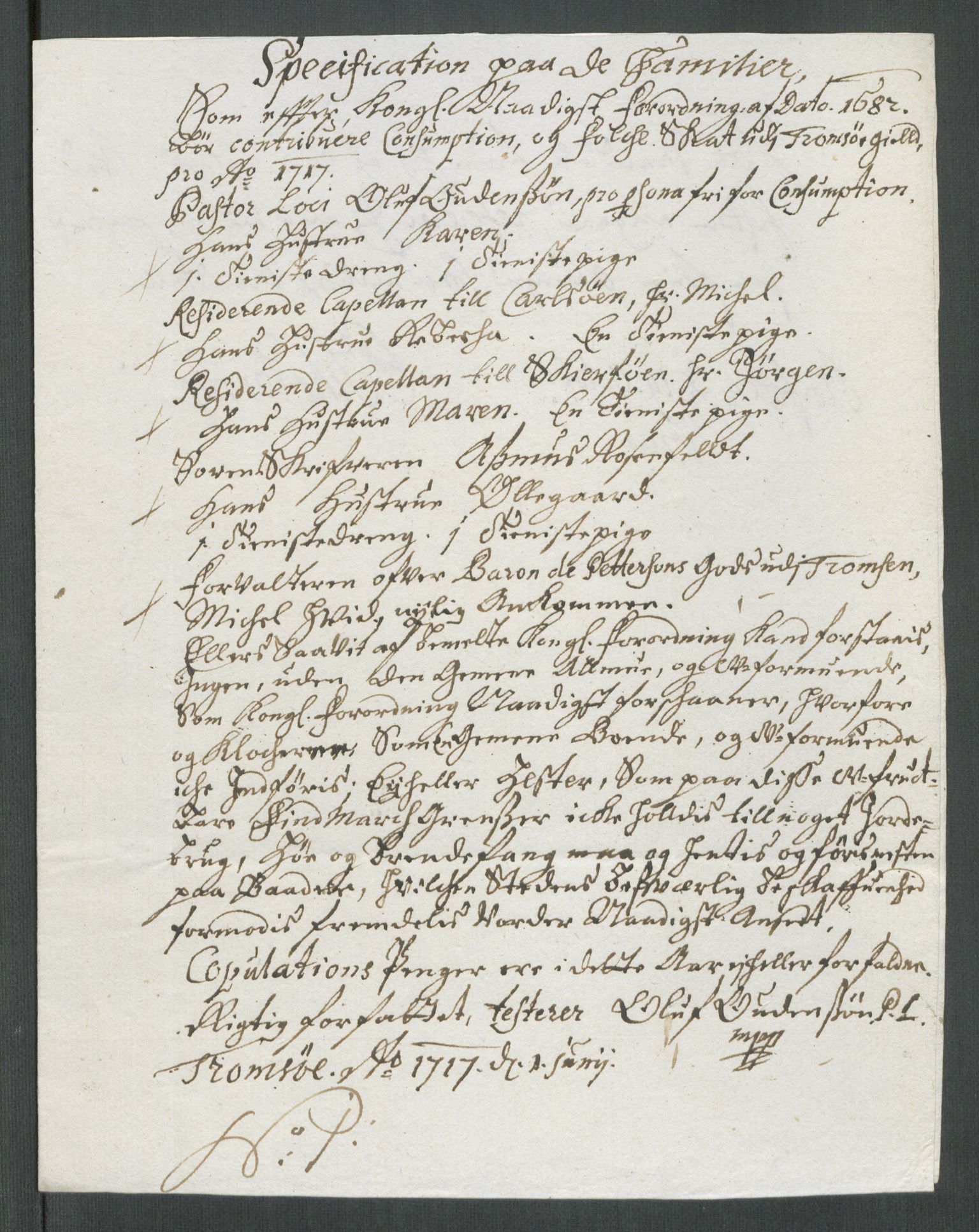 Rentekammeret inntil 1814, Reviderte regnskaper, Fogderegnskap, AV/RA-EA-4092/R68/L4763: Fogderegnskap Senja og Troms, 1717, p. 134