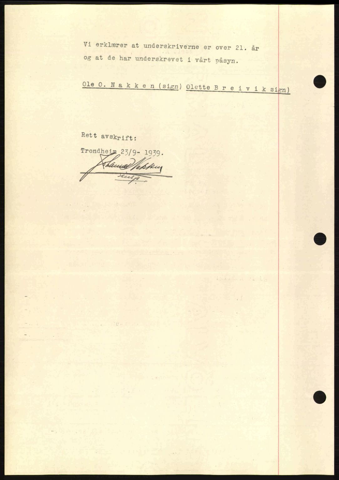 Romsdal sorenskriveri, AV/SAT-A-4149/1/2/2C: Mortgage book no. A7, 1939-1939, Diary no: : 2446/1939