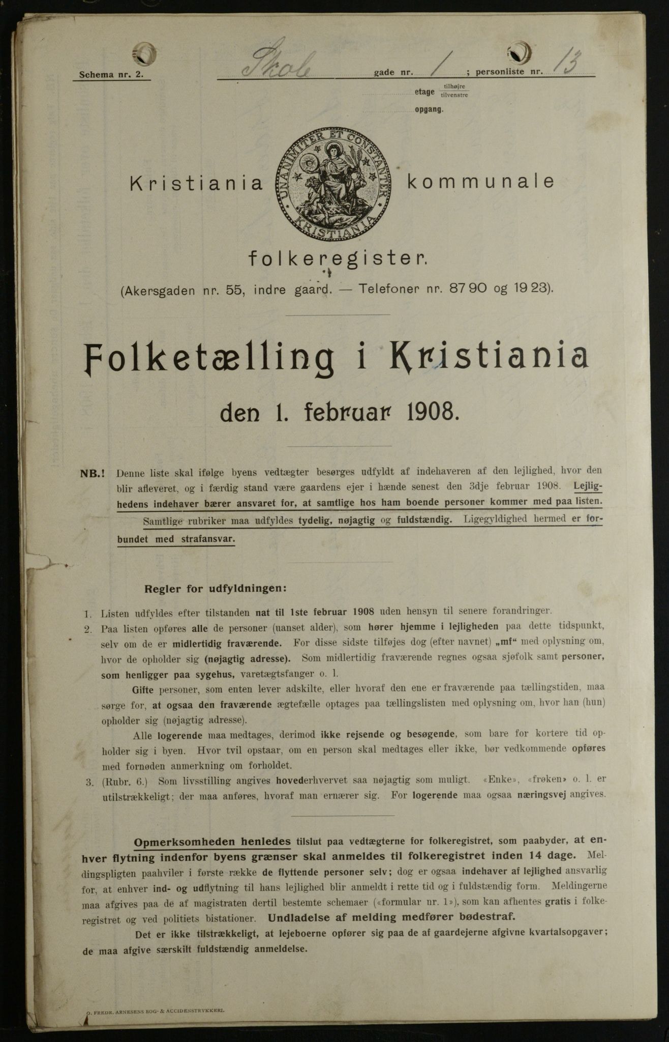 OBA, Municipal Census 1908 for Kristiania, 1908, p. 86547