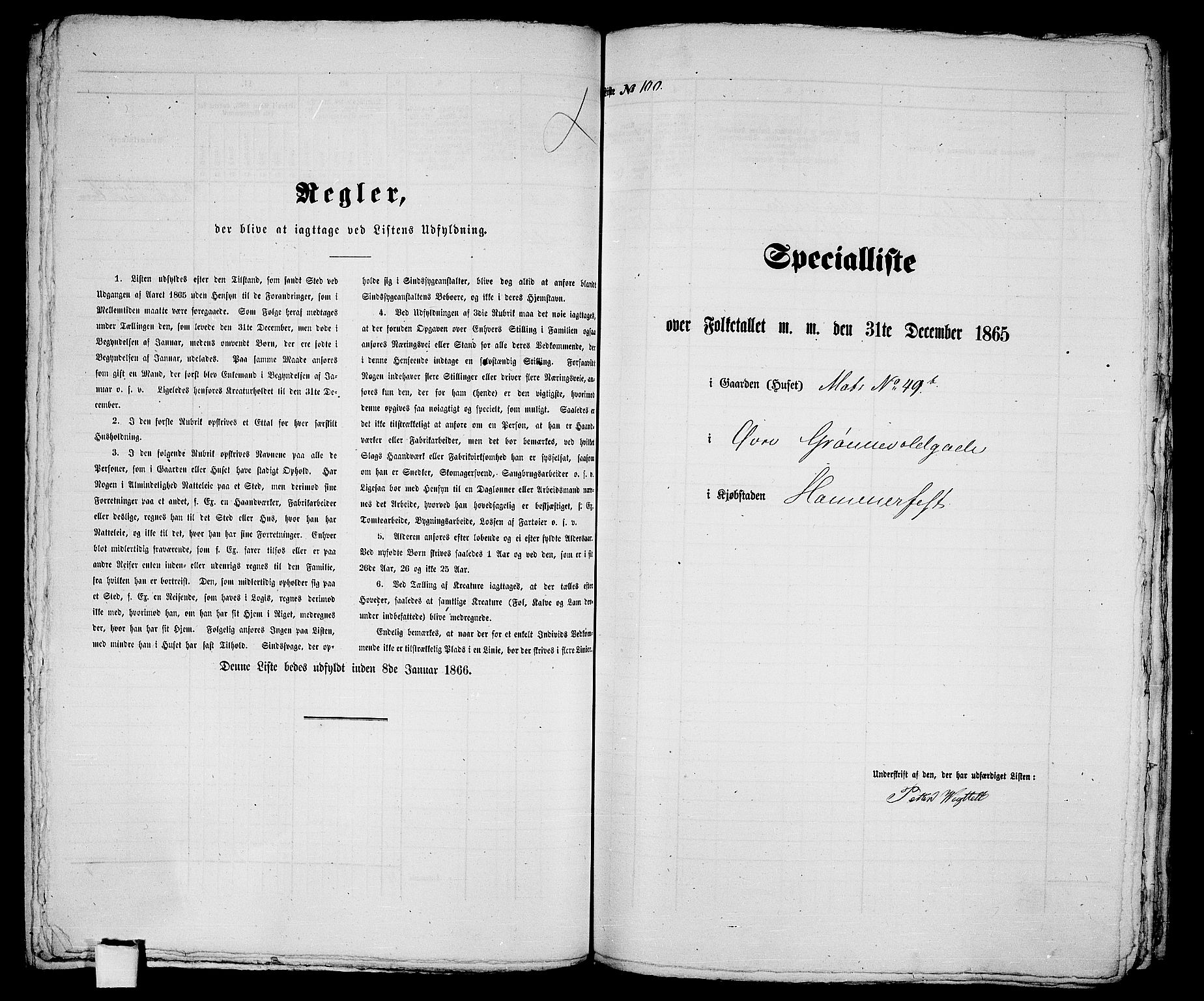 RA, 1865 census for Hammerfest/Hammerfest, 1865, p. 207