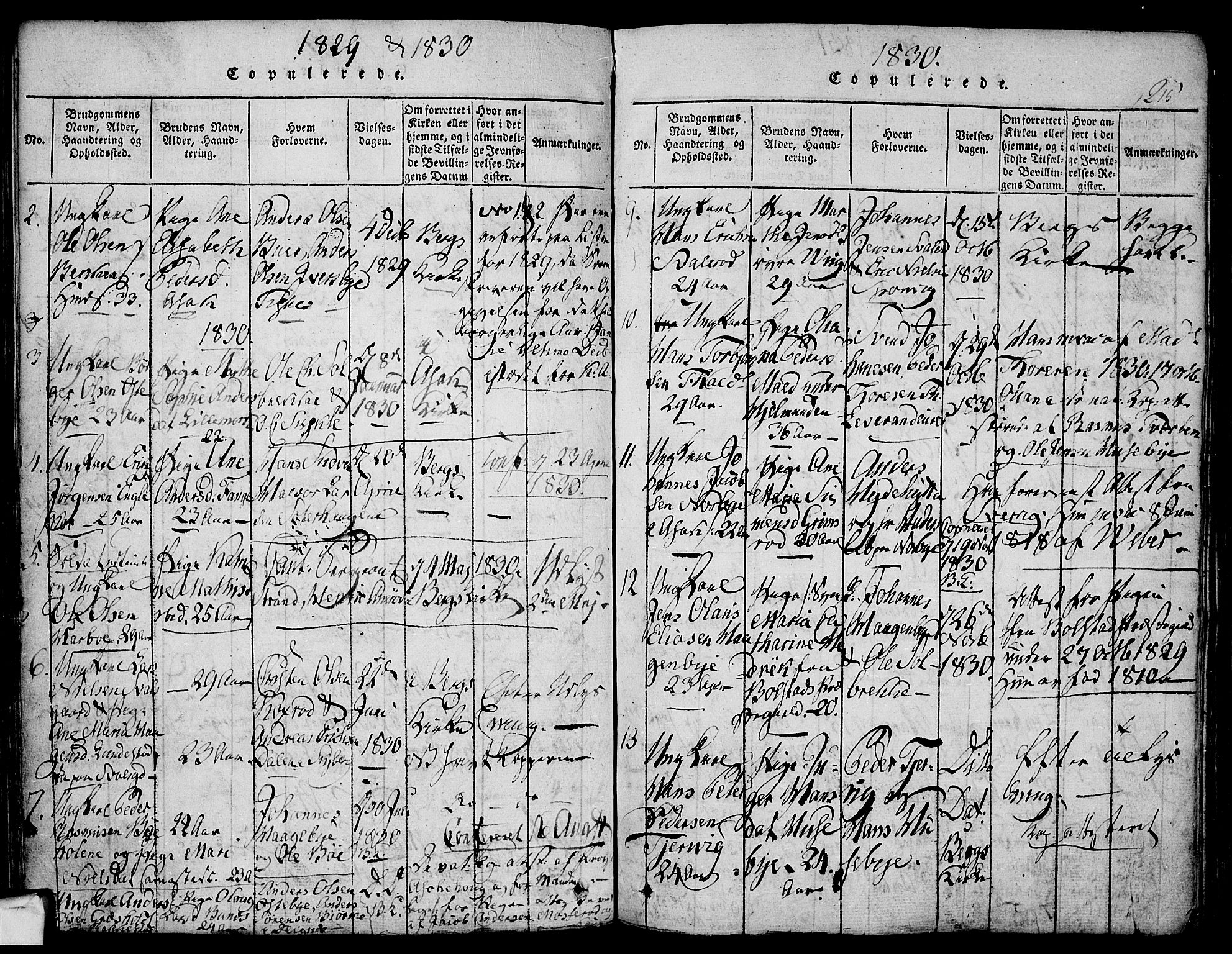 Berg prestekontor Kirkebøker, SAO/A-10902/F/Fa/L0002: Parish register (official) no. I 2, 1815-1831, p. 215