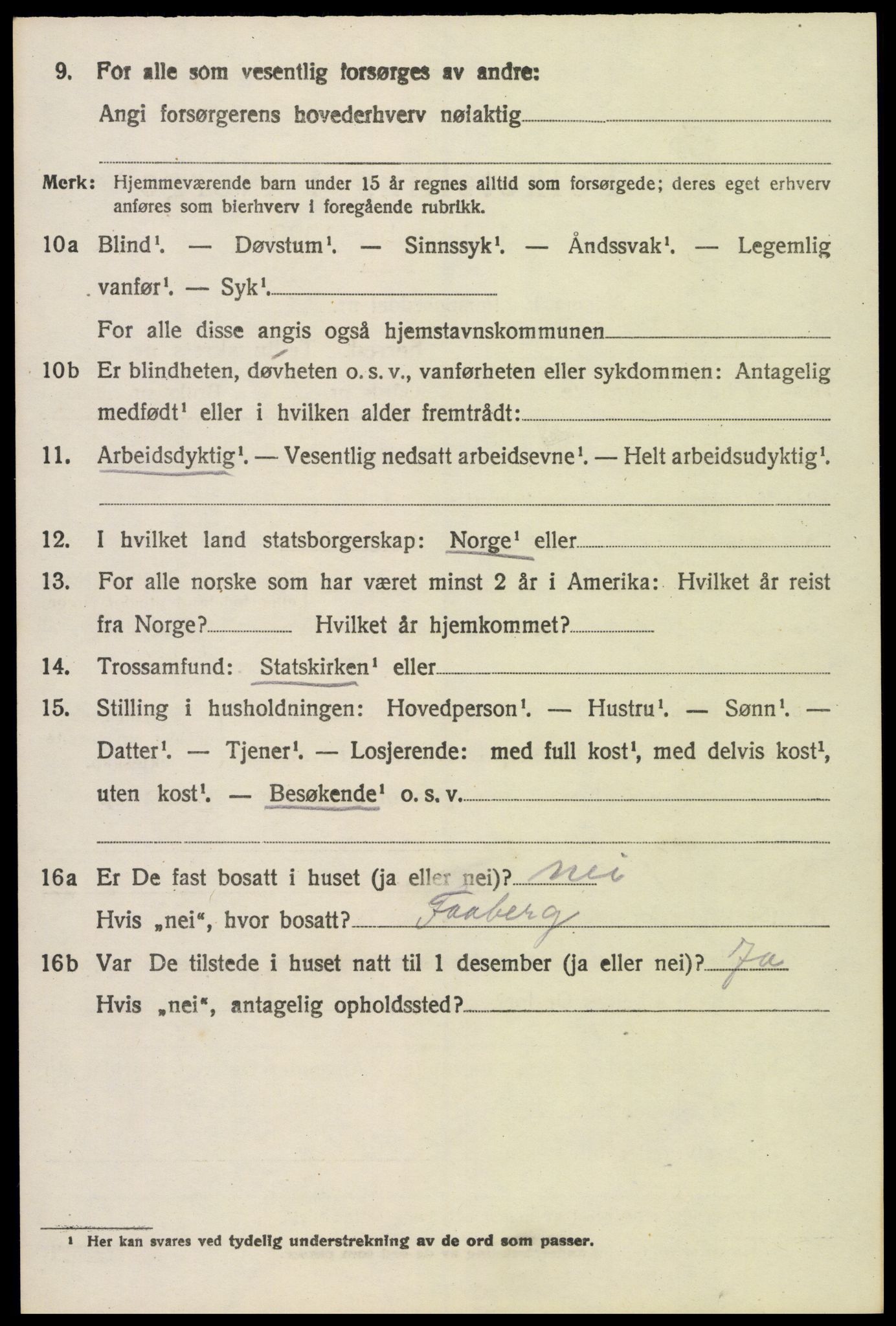 SAH, 1920 census for Stange, 1920, p. 3824