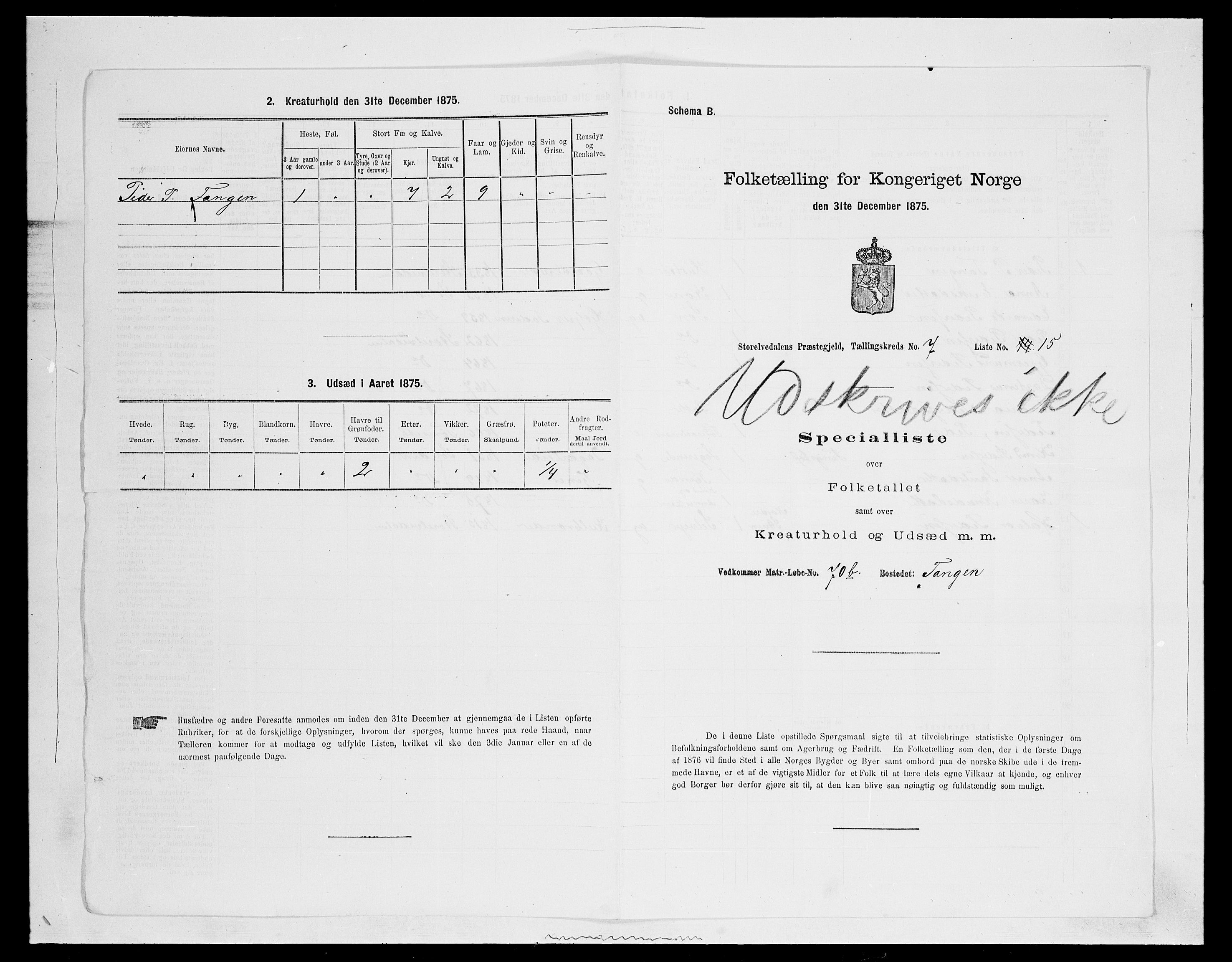 SAH, 1875 census for 0431P Sollia, 1875, p. 127