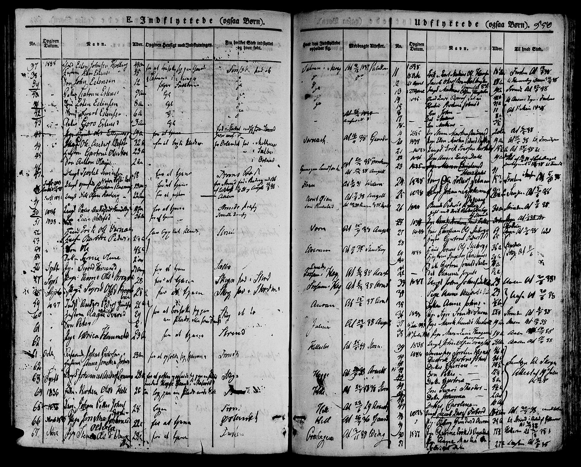 Ministerialprotokoller, klokkerbøker og fødselsregistre - Nord-Trøndelag, SAT/A-1458/709/L0072: Parish register (official) no. 709A12, 1833-1844, p. 550