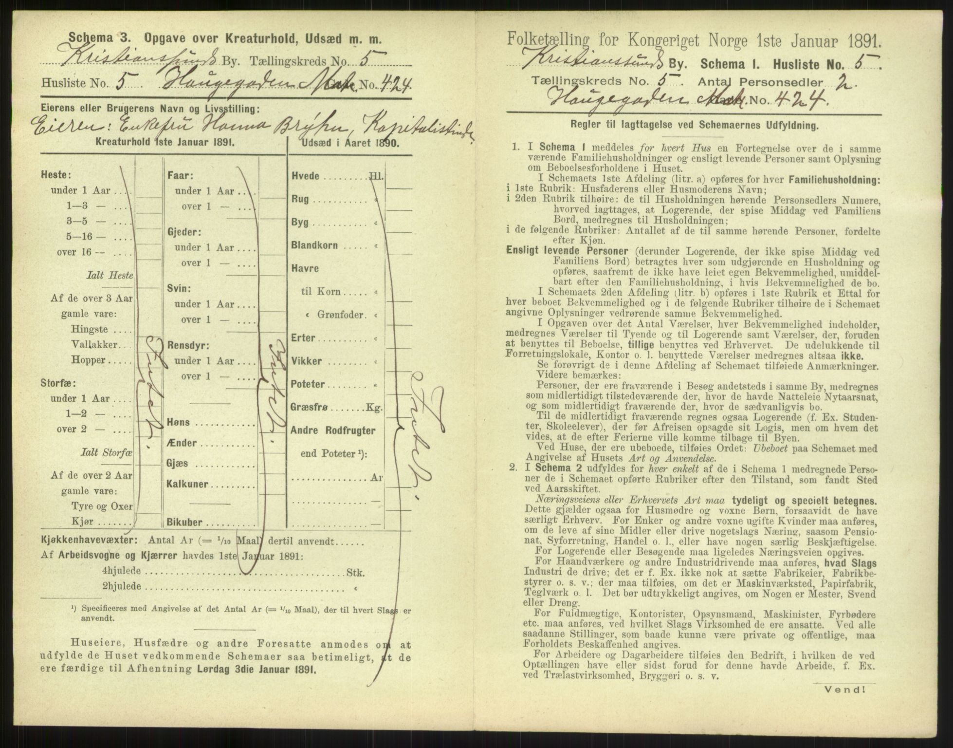 RA, 1891 census for 1503 Kristiansund, 1891, p. 436