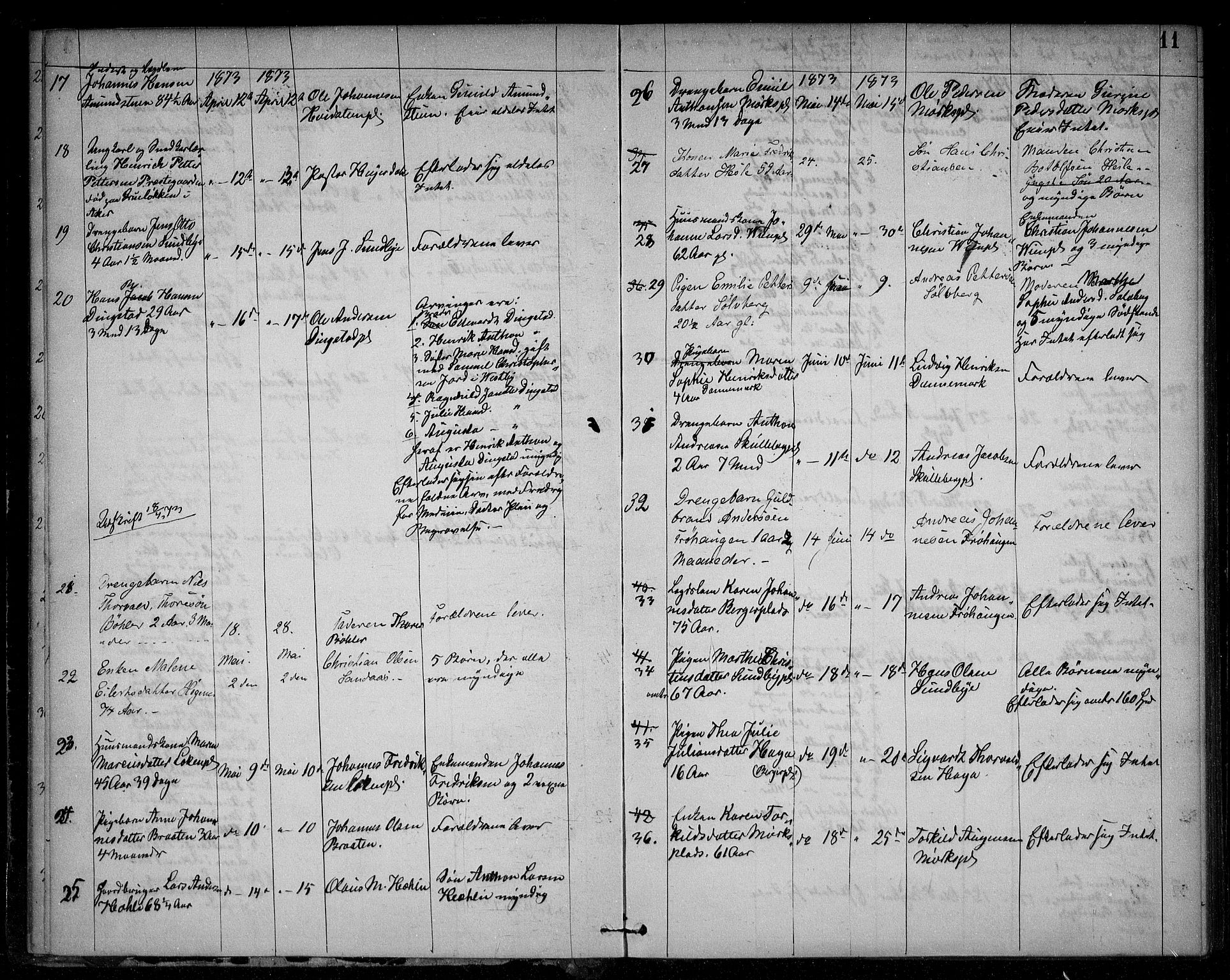 Spydeberg lensmannsarkiv, AV/SAO-A-10635/H/Ha/L0002: Dødsfallsprotokoll, 1868-1908, p. 10b-11a